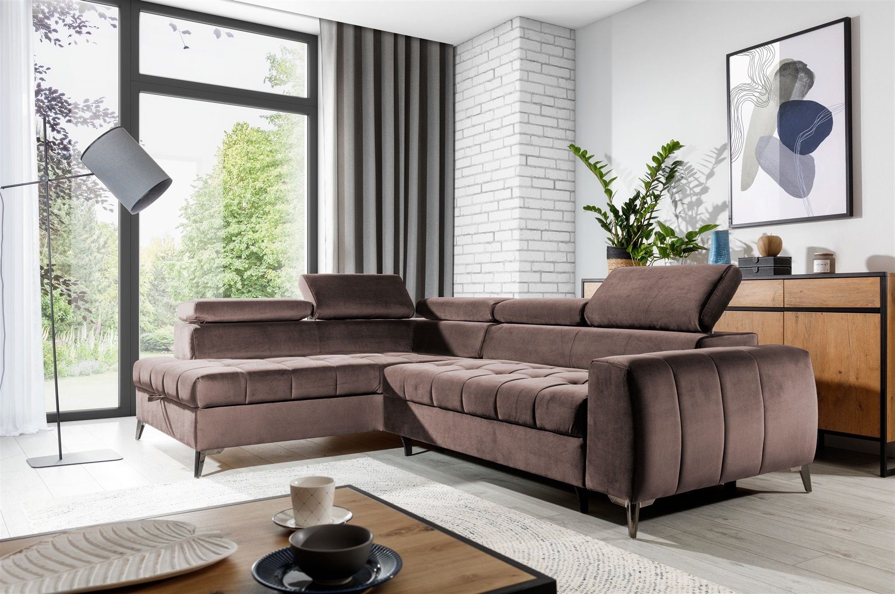 Fun Möbel Ecksofa Ecksofa Schlafsofa AGNESA günstig online kaufen