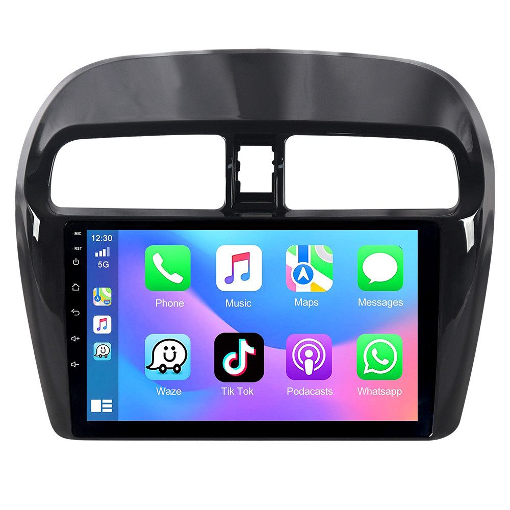 A-Sure Apple Carplay Android Auto Bluetooth Für Mitsubishi Space Star 2012-23 Autoradio (5s Schnellstart/1280*720 Screen/Apple Carplay/Android Auto/Bluetooth)