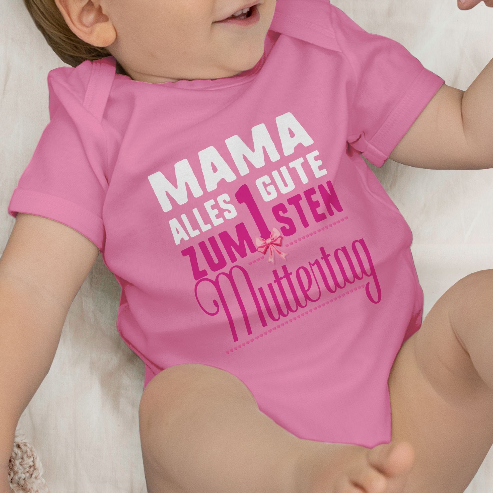 Mama, Muttertag 1 Gute Shirtracer alles (1-tlg) Pink Shirtbody Muttertagsgeschenk zum 1sten