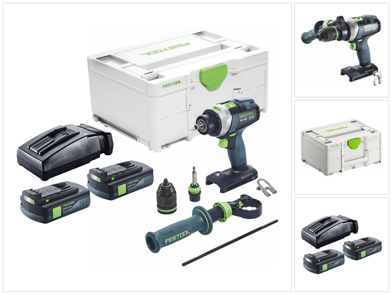 FESTOOL Akku-Schlagbohrschrauber TPC 18/4 I-Basic Akku Schlagbohrschrauber 18 V 75 Nm Brushless