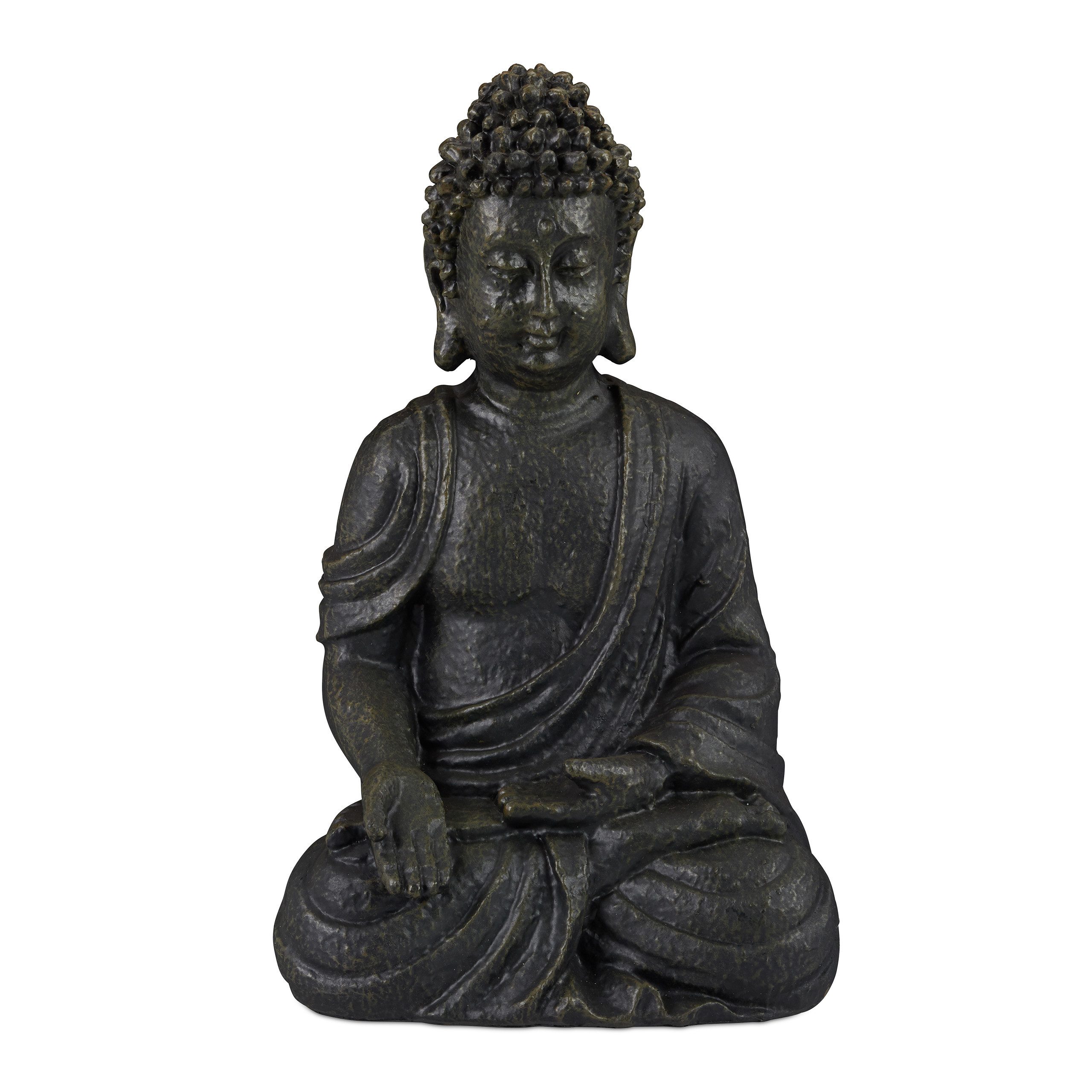 relaxdays Buddhafigur Buddha Figur sitzend 18cm, günstig online kaufen