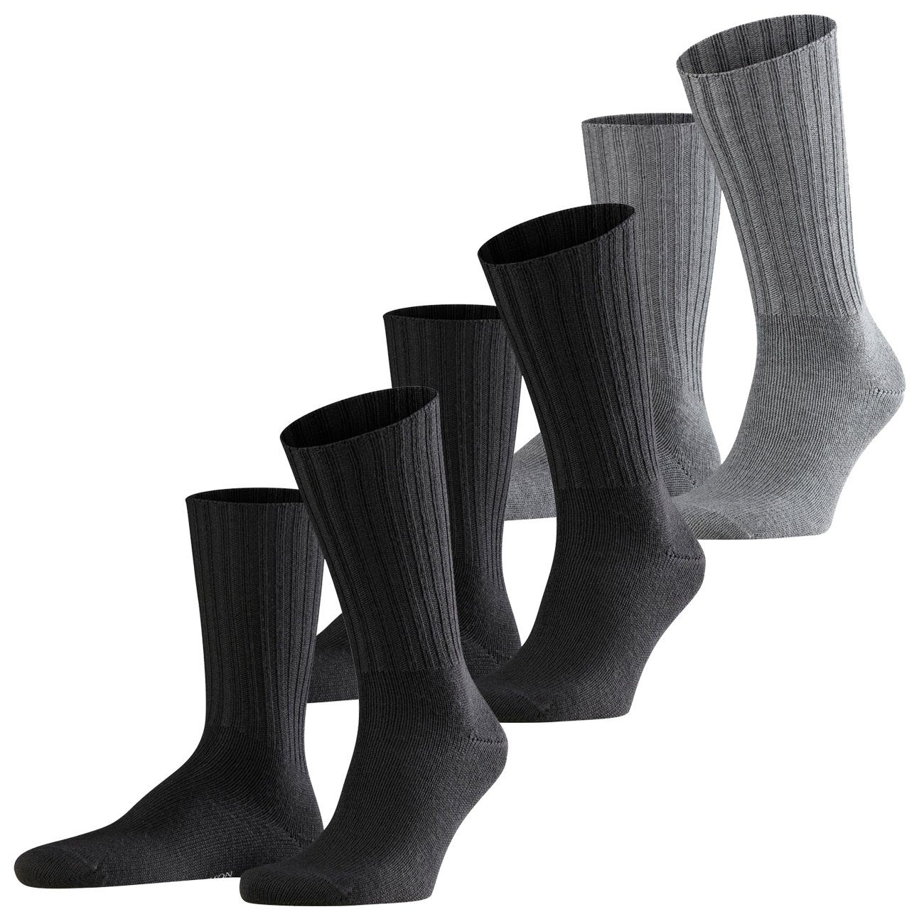 FALKE Langsocken Nelson Socken 3er Pack (3-Paar) aus Wolle