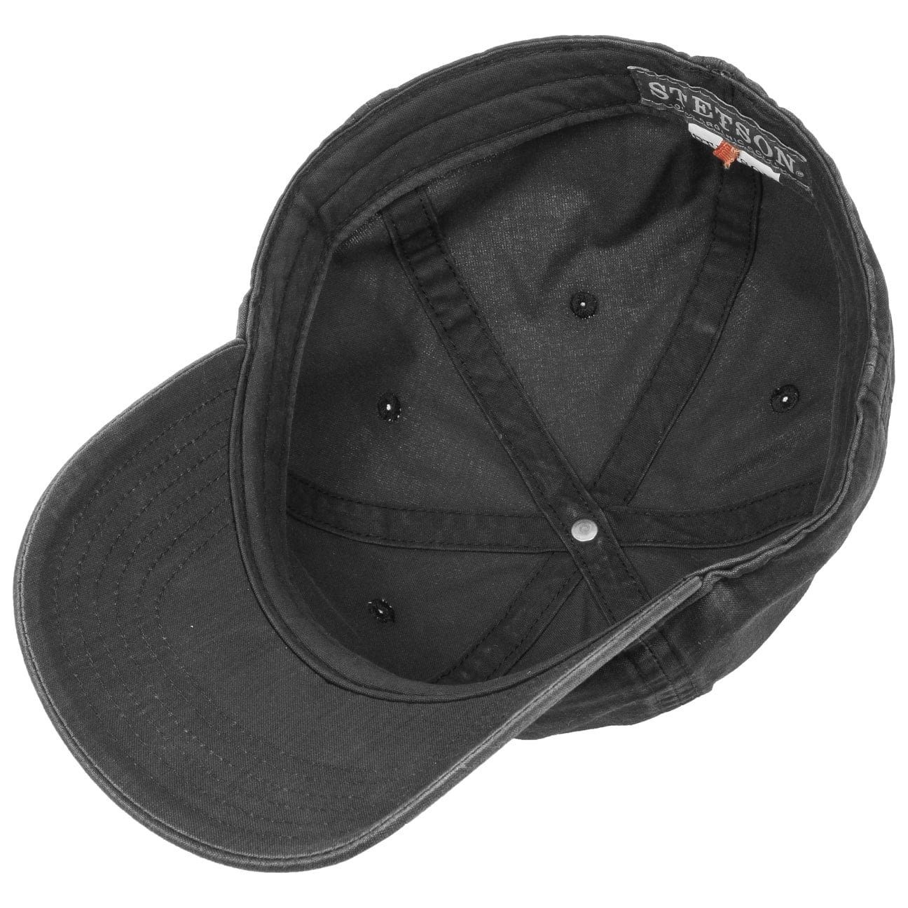 Baseball Schirm schwarz Cap Baseballcap Stetson (1-St) mit