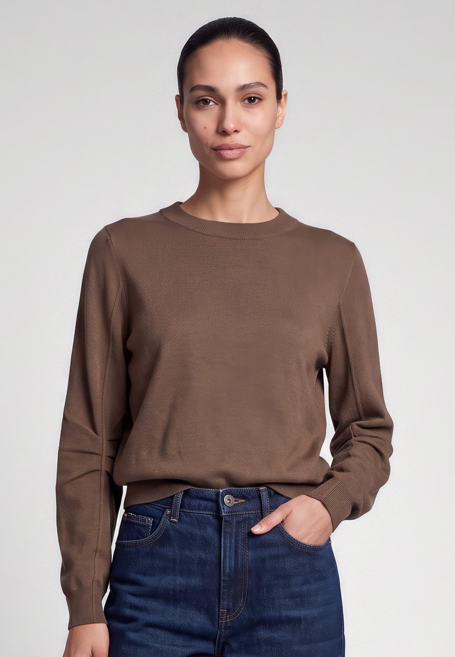 MARC AUREL Strickpullover mit Falten-Details