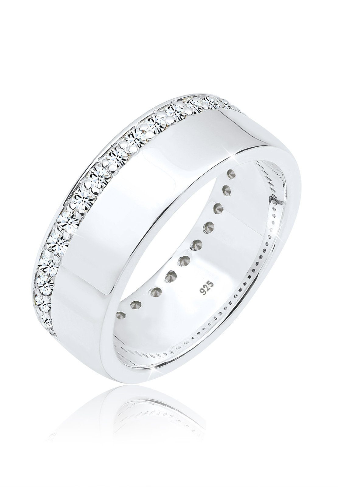 Elli Fingerring Bandring Funkelnd 925 Silber, mit Kristallen von Swarovski® günstig online kaufen