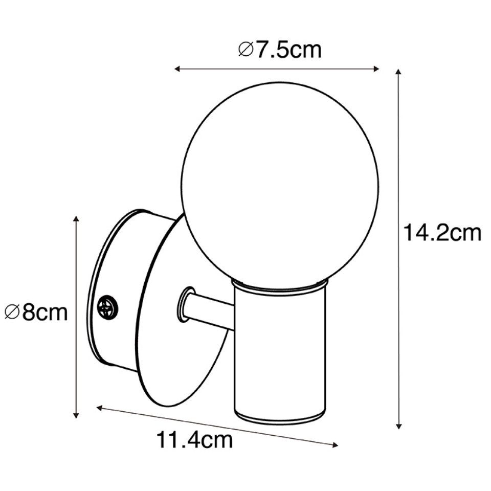 Qazqa Wandleuchte Cederic, ohne Leuchtmittel, Warmweiß, QAZQA Wand­leuchte, g9, Schwarz, Glas, Modern