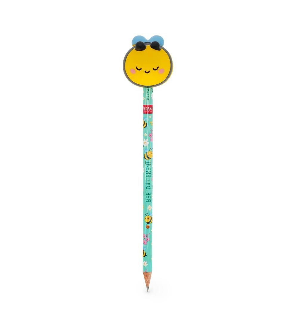 Legami Bleistift LEGAMI Bleistift mit Radiergummi-Topper – 1 Design zufällig