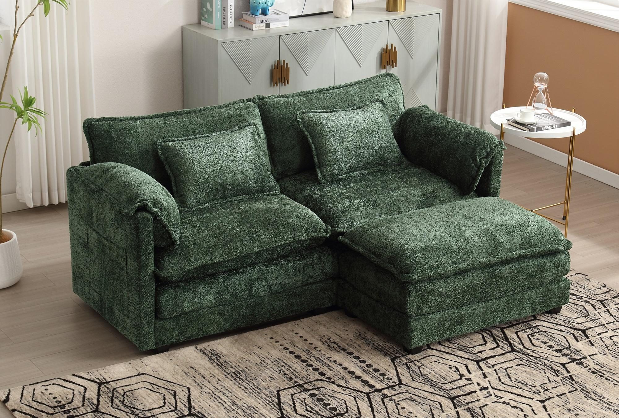 LVHOM Loungesofa Polsterecke/Relaxliege/Ecksofa mit Fußstütze, 2 günstig online kaufen