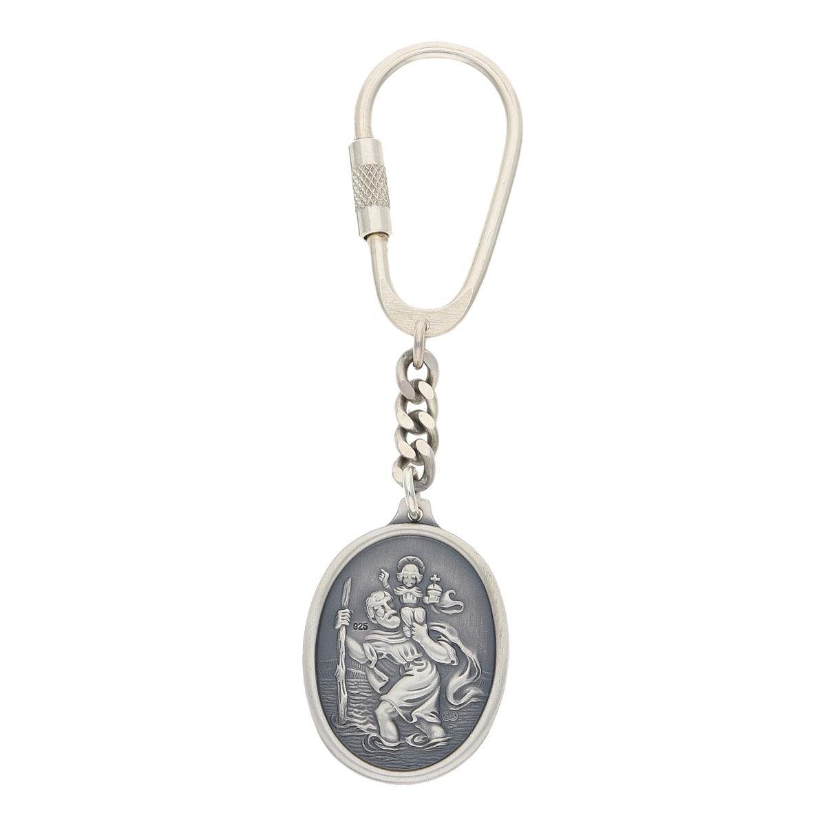 JuwelmaLux Schlüsselanhänger Set JuwelmaLux Schlüsselanhänger 925/000 Sterling Silber geschwärzt Christ