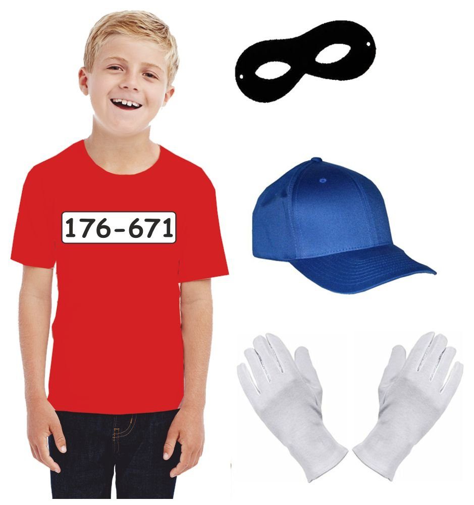 coole-fun-t-shirts Kostüm Kinder Set Gangster Bande KOSTÜM - Fasching - Karneval - T-Shirt