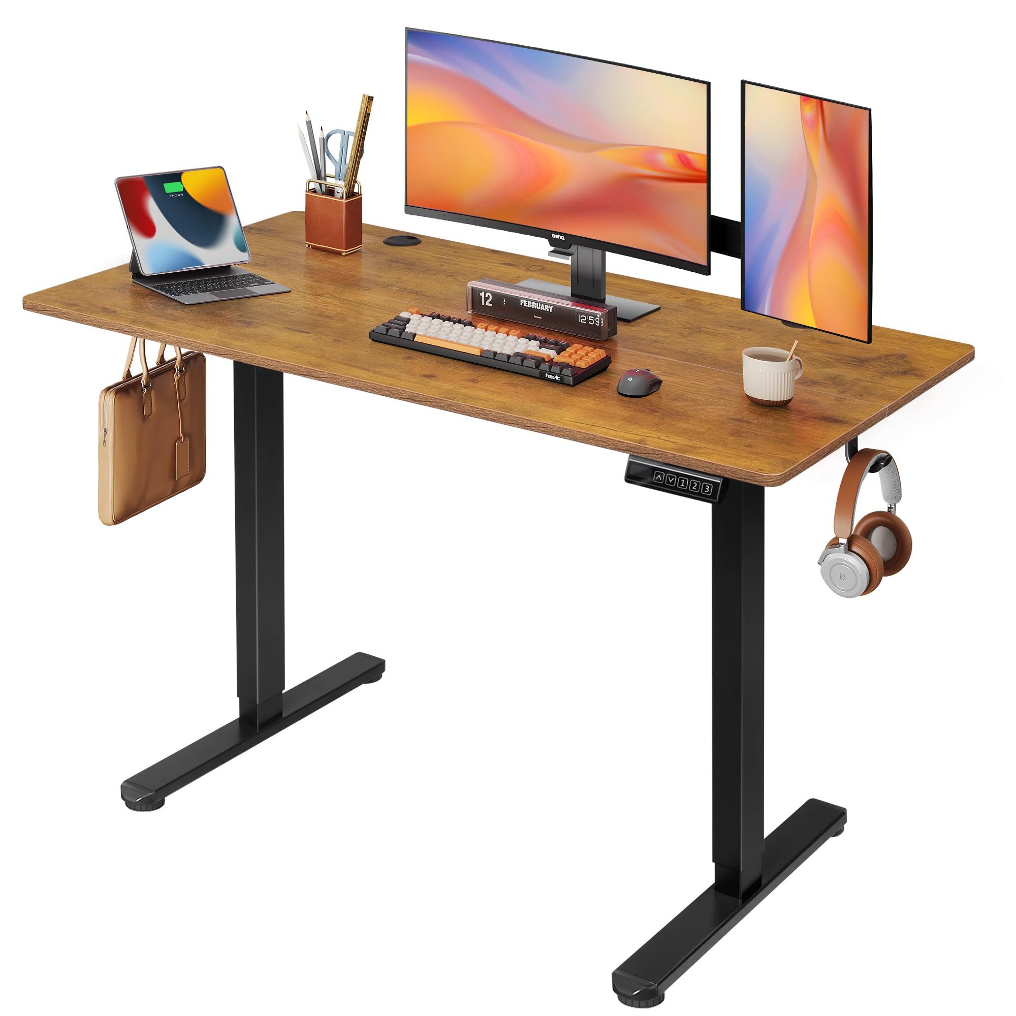 DEVAISE Schreibtisch Höhenverstellbarer Schreibtisch elektrisch 100×60 cm ( günstig online kaufen