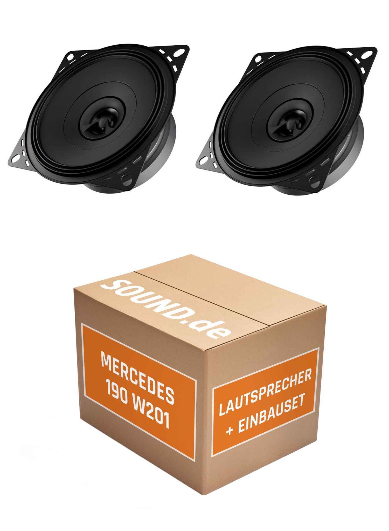 JUST SOUND best choice for caraudio Lautsprecher Einbauset vorne Audison APX 4 für Mercedes 190 W201 Auto-Lautsprecher (40 W)