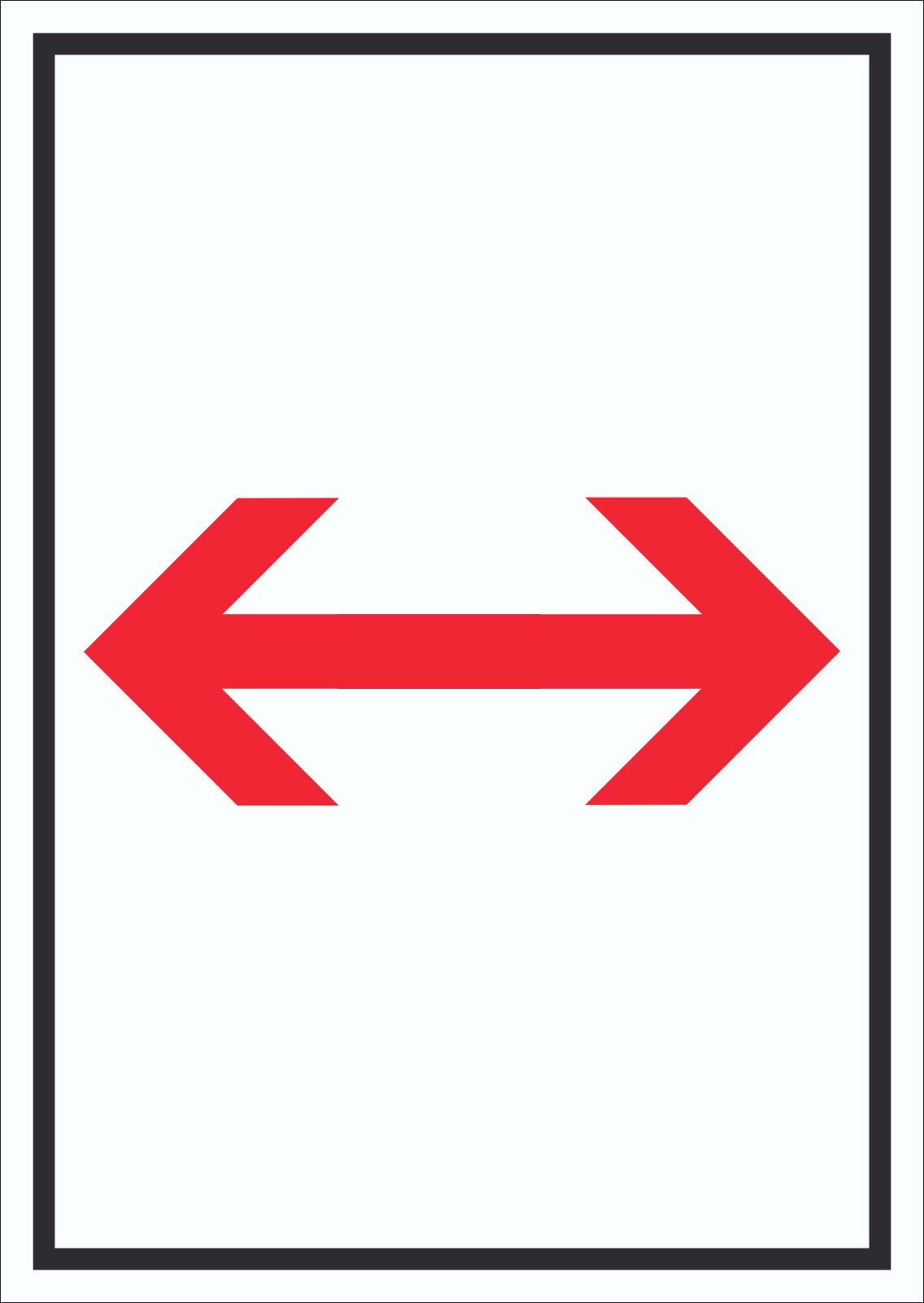 Hinweisschild Richtungspfeil rechts links Schild hochkant rot weiss schwarz Pfeil