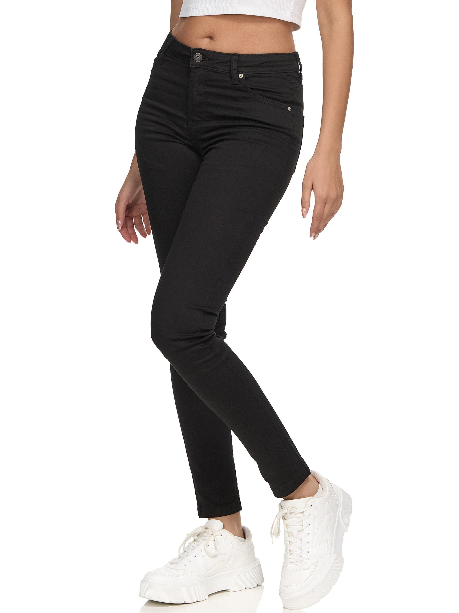 REPUBLIX Stretch-Jeans Tori Damen Mid Waist Stretch Denim Jeans Basic