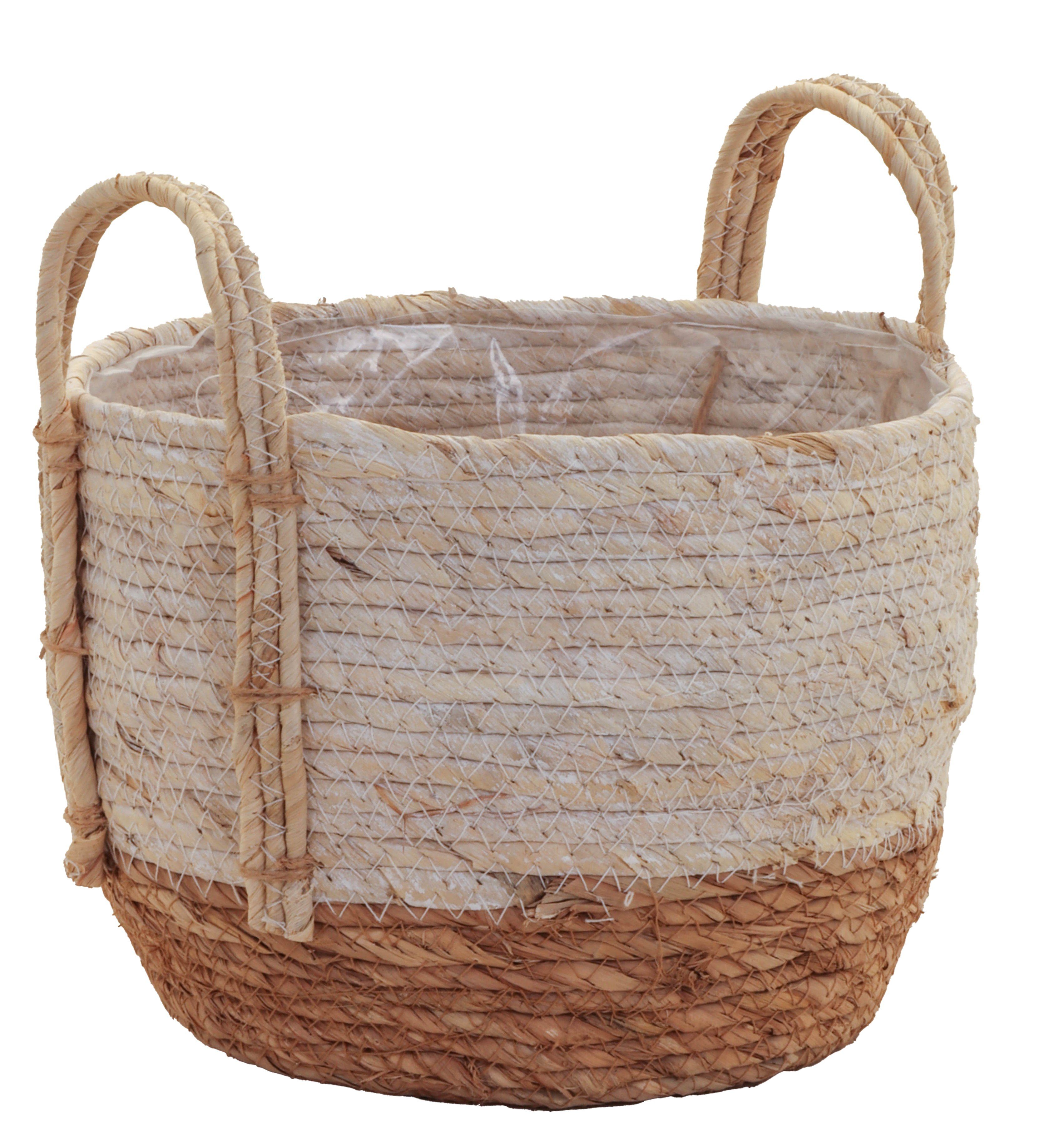 tegawo Aufbewahrungskorb Seegraskorb mit Henkel bicolor, günstig online kaufen