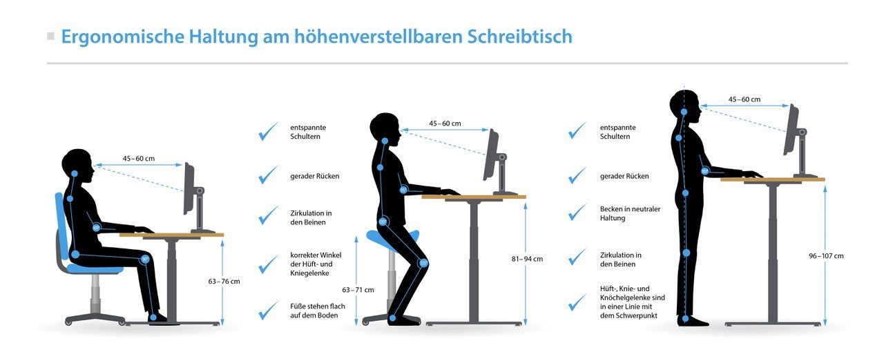 Schaff höhenverstellbarer Tischplatte Schreibtisch silber Schaff weiß Computertisch Home Gestell schwarz Office, Büro, oder Schreibtisch Progress - mit -