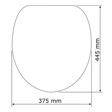 WENKO WC-Sitz Duroplast WC Toiletten Sitz Downtown, mit Absenkautomatik und Hochglanz-Oberfläche