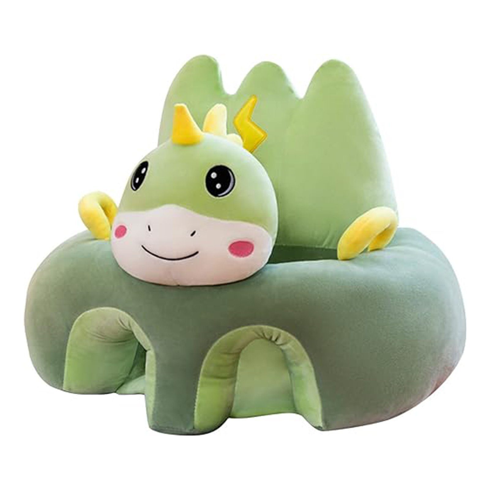 Blusmart Kindersofa Cartoon Tiere Baby Soft Sofa Stützstuhl Bequemer Sitzstuhl Mit Zwei dinosaurs