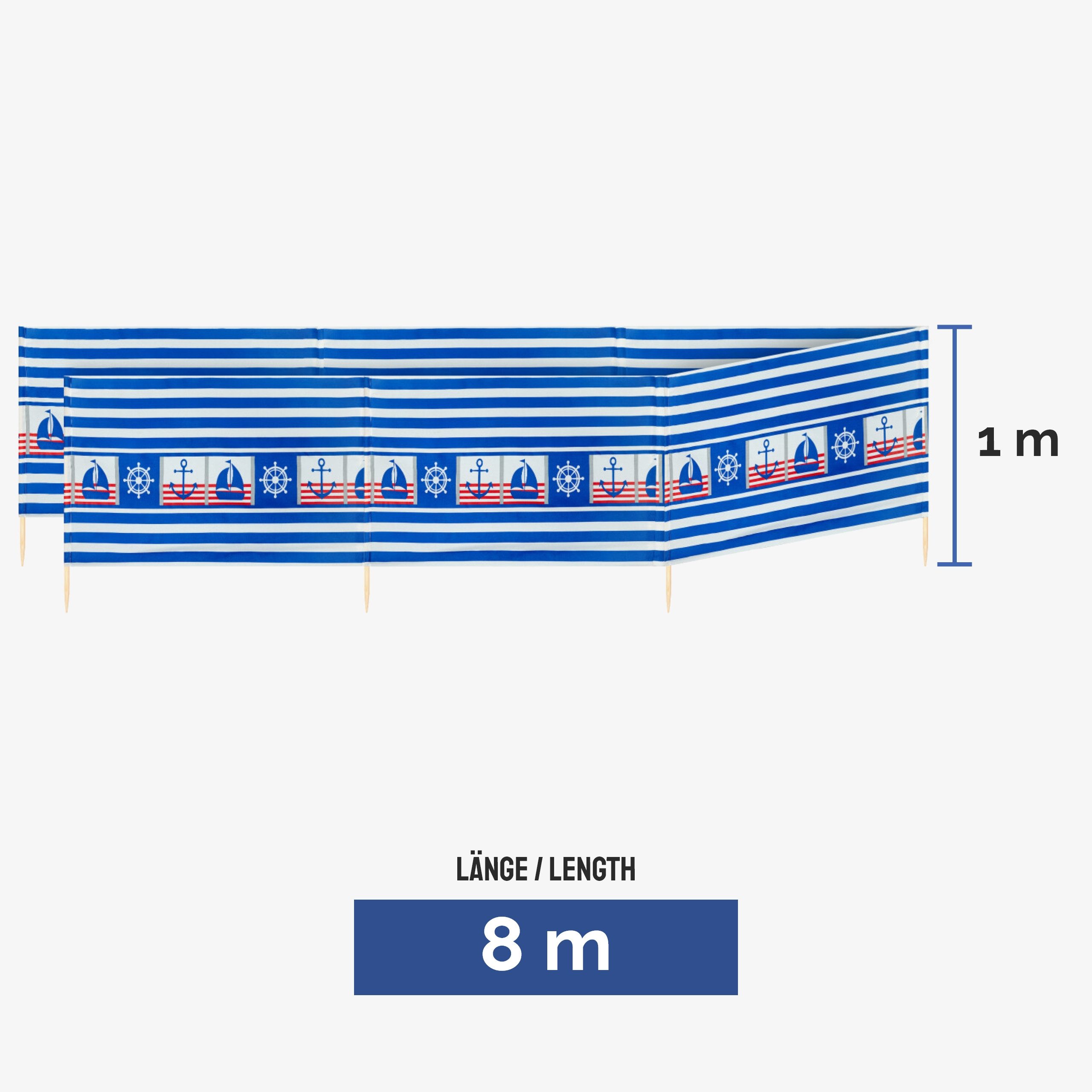 Ladeheid Windschutz Strand Sichtschutz 8m LAEX001 günstig online kaufen