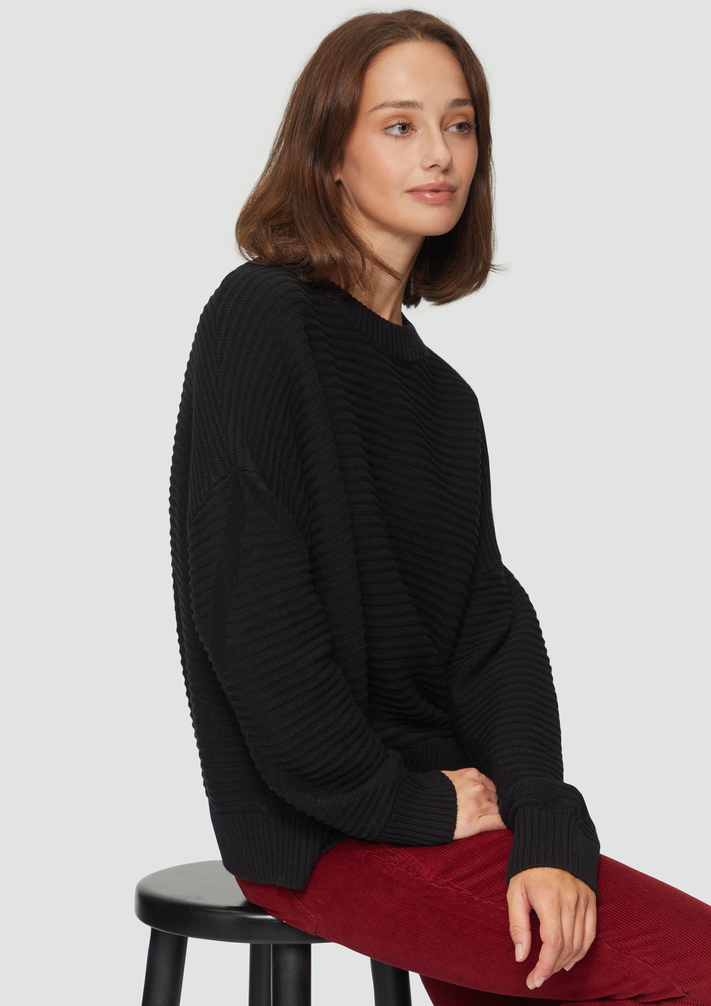 s.Oliver Strickpullover Oversized Strickpullover mit Ottoman-Struktur günstig online kaufen