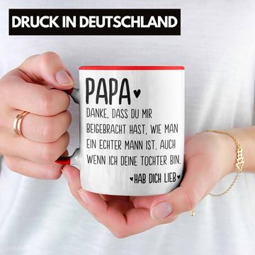 Trendation Tasse Trendation - Papa Tasse Geschenk von Tochter Kaffeetasse Sprüche Vatertag Geschenkidee Spruch Vater