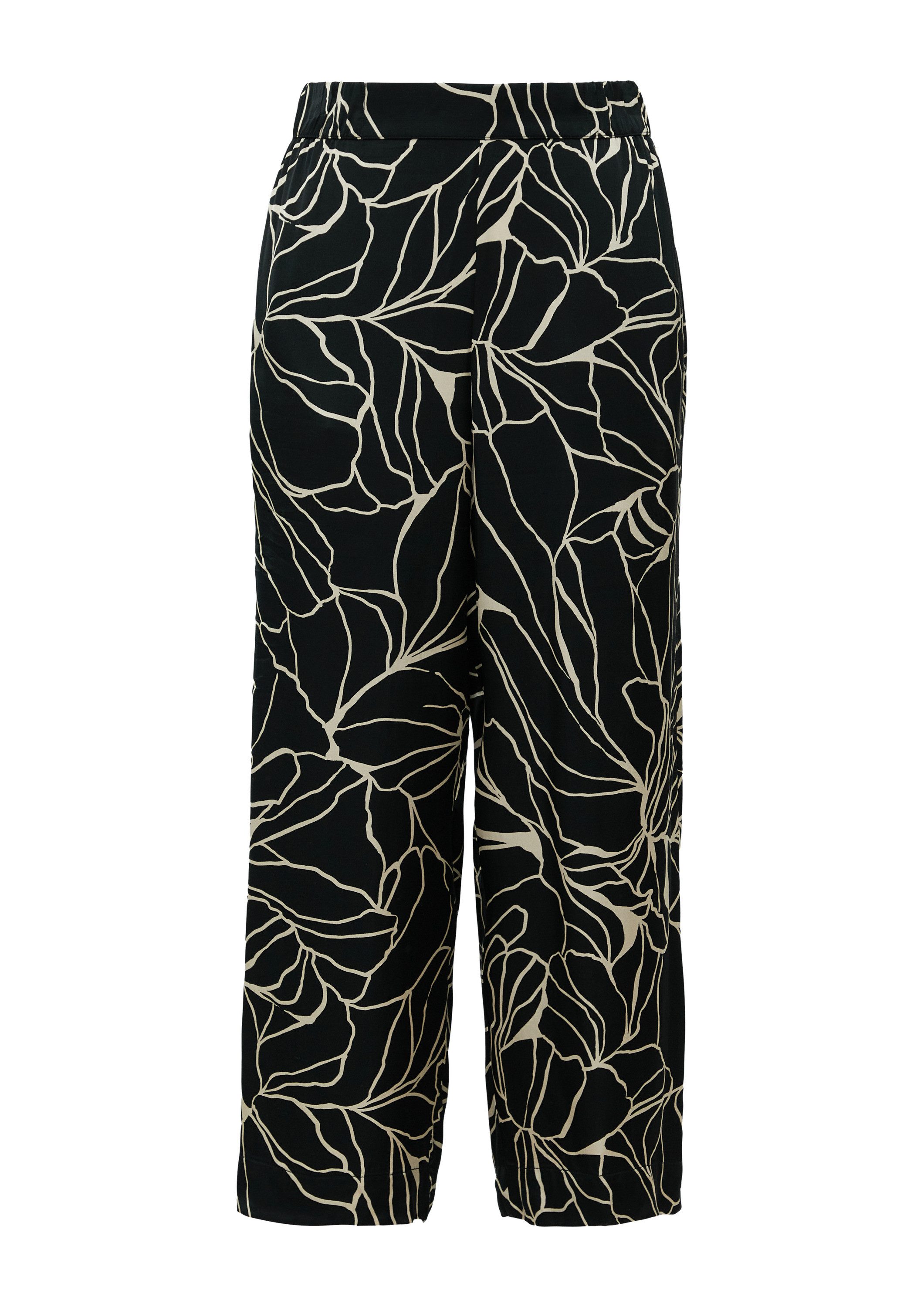 s.Oliver Culotte Hose Satinierte Wide-Leg-Hose mit günstig online kaufen