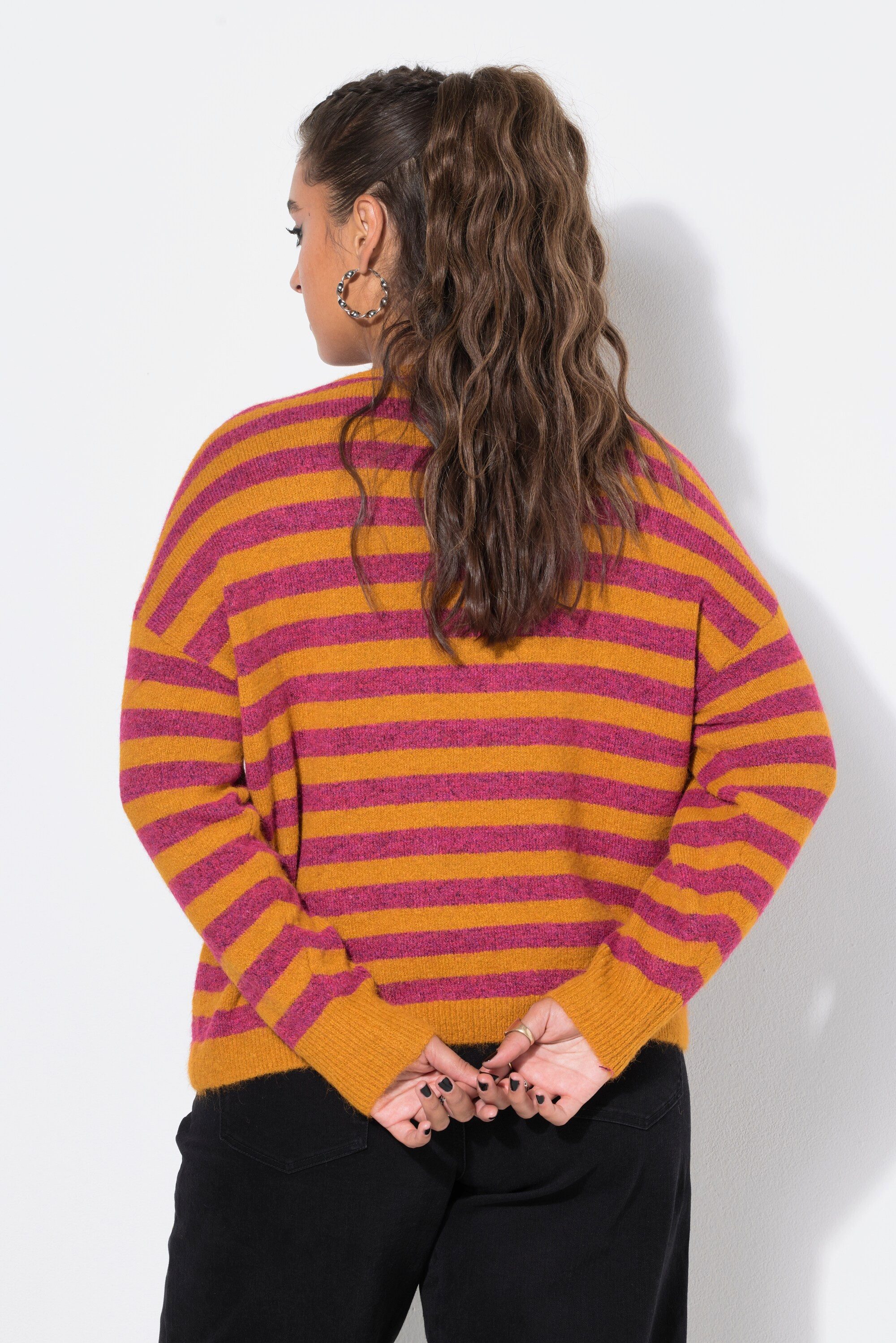 Studio Untold Strickpullover Pullover Boxy Shape Streifenstrick