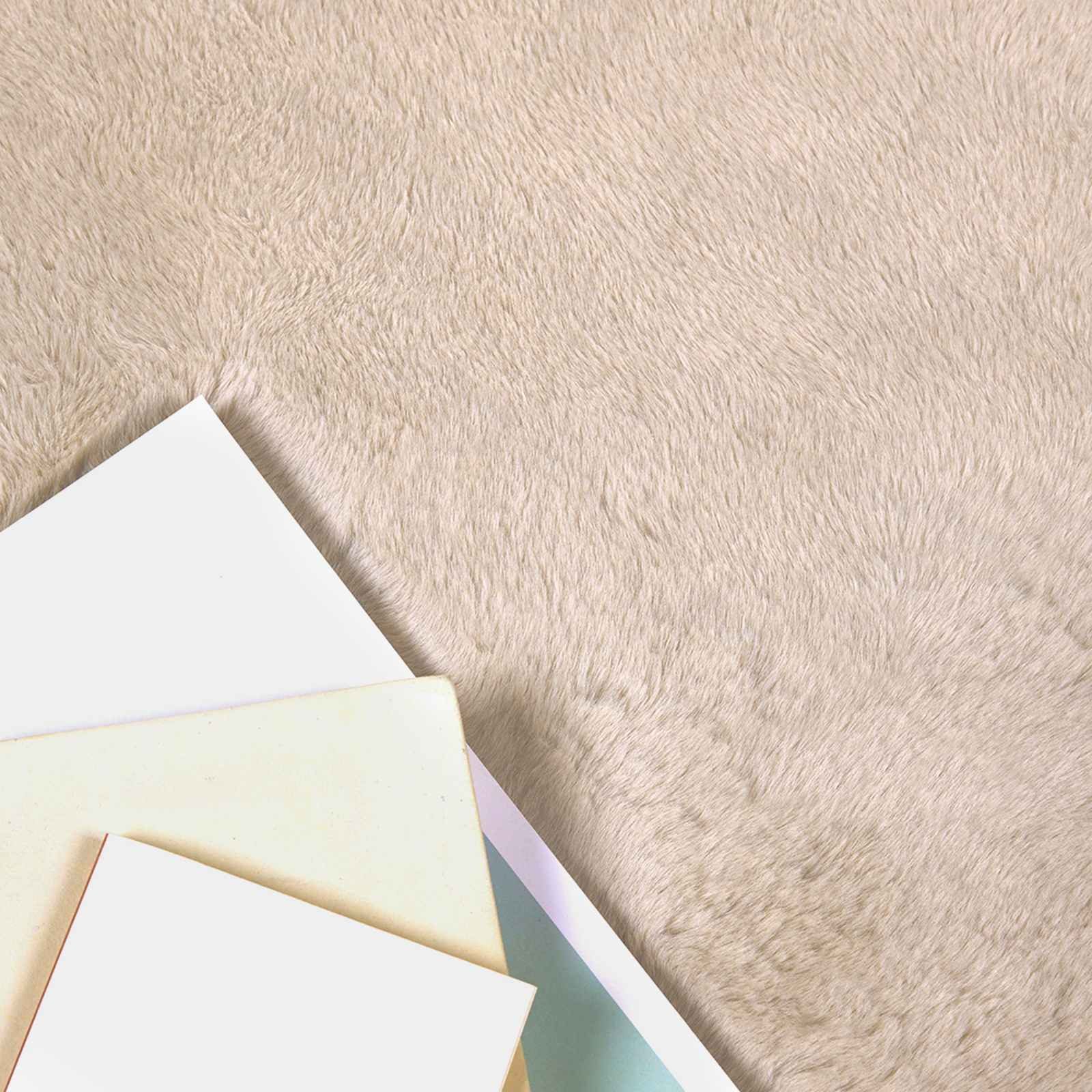 vidaXL Teppich Kunstfell Hasen Teppich Olite Taupe 50 x 80 cm Polyester, Re günstig online kaufen