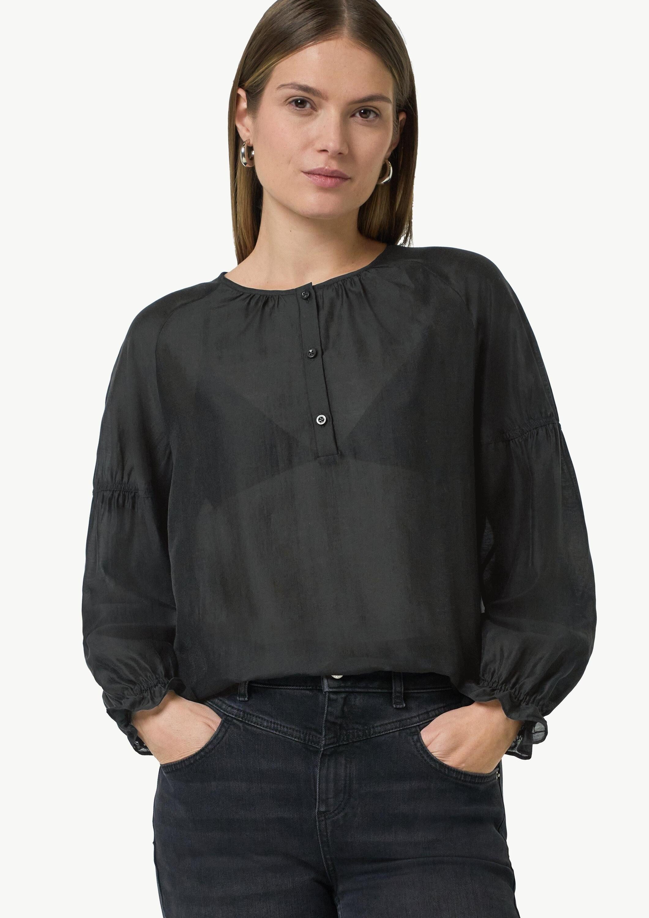 comma Langarmbluse Bluse Leicht transparente Raglan-Bluse mit Ärmel-Detail günstig online kaufen