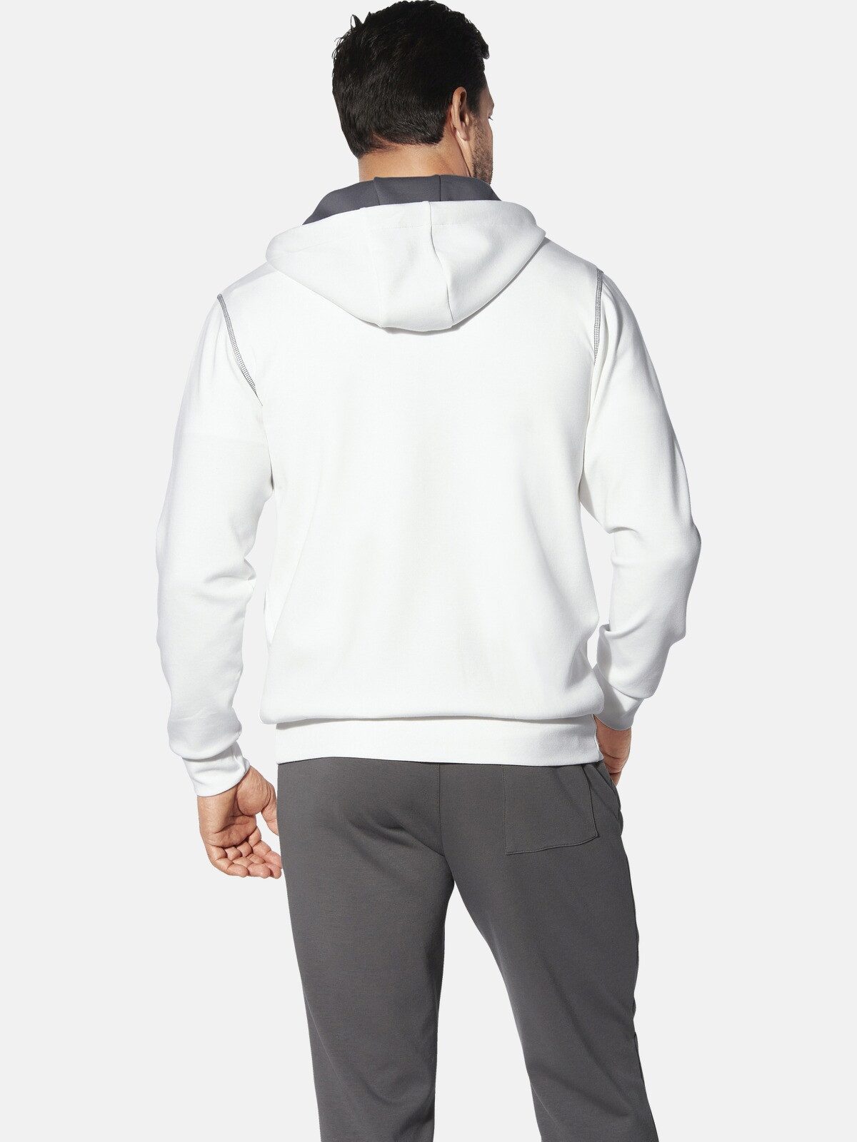 Jan Vanderstorm Kapuzensweatjacke FINNDOR mit kontrastfarbener Kapuze günstig online kaufen