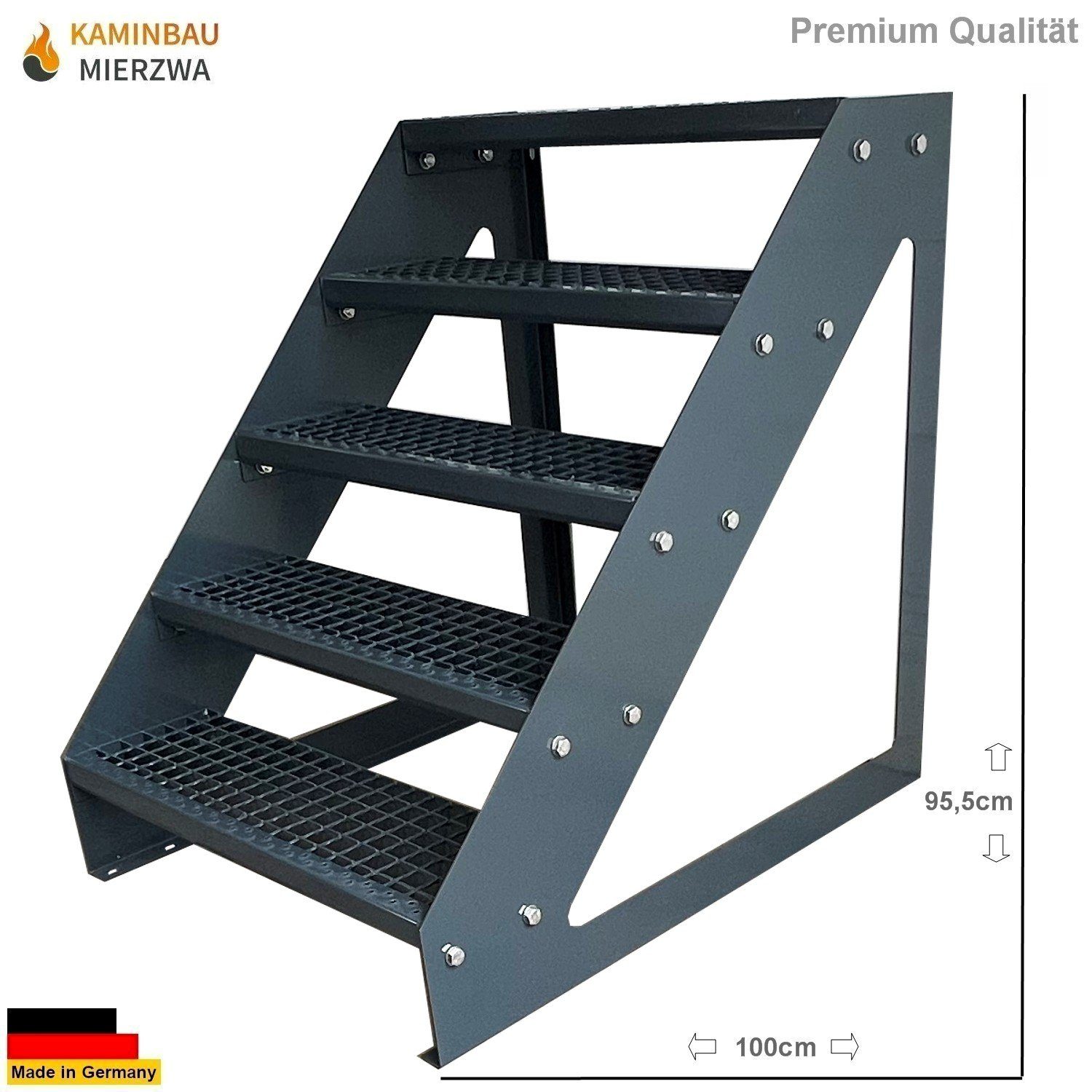 Kaminbau Mierzwa Außentreppe Premium Treppe Komplett günstig online kaufen