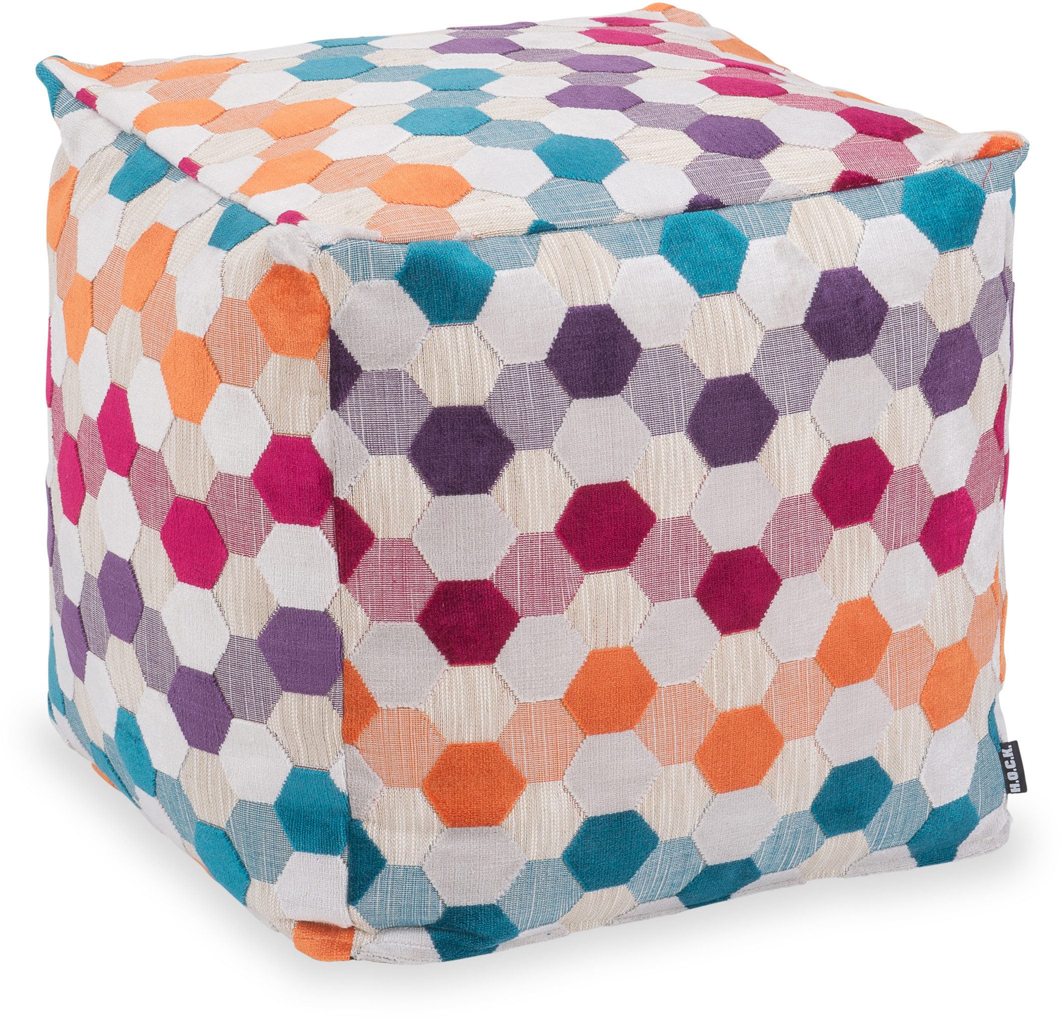 H.O.C.K. Sitzhocker H.O.C.K. Red Moon Bean Cube Pouf 40x40x40cm dots red col. 539, Hocker, Barhocker & Sitzhocker, Schminktischhocker, Wohnzimmer Hocker