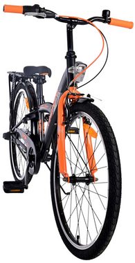 Volare Kinderfahrrad Kinderfahrrad Thombike für Jungen 24 Zoll Kinderrad in Schwarz Orange