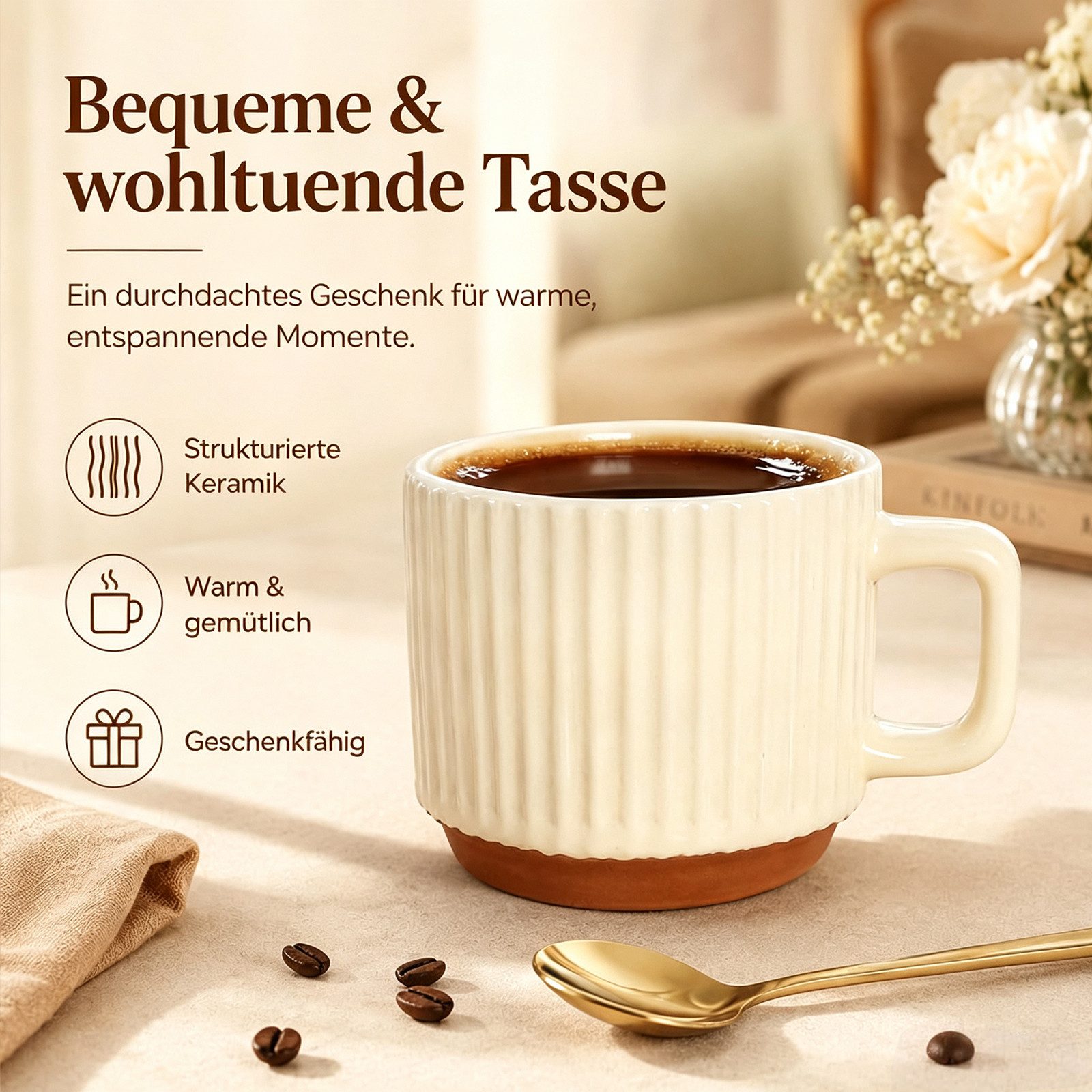 HOMELIVE Körperpflegemittel Gestrickte Tulpen Gemütliche Selbstpflege Geschenkset, Pflege-Geschenkbox 8tlg, für Schwester, Ehefrau,Mama