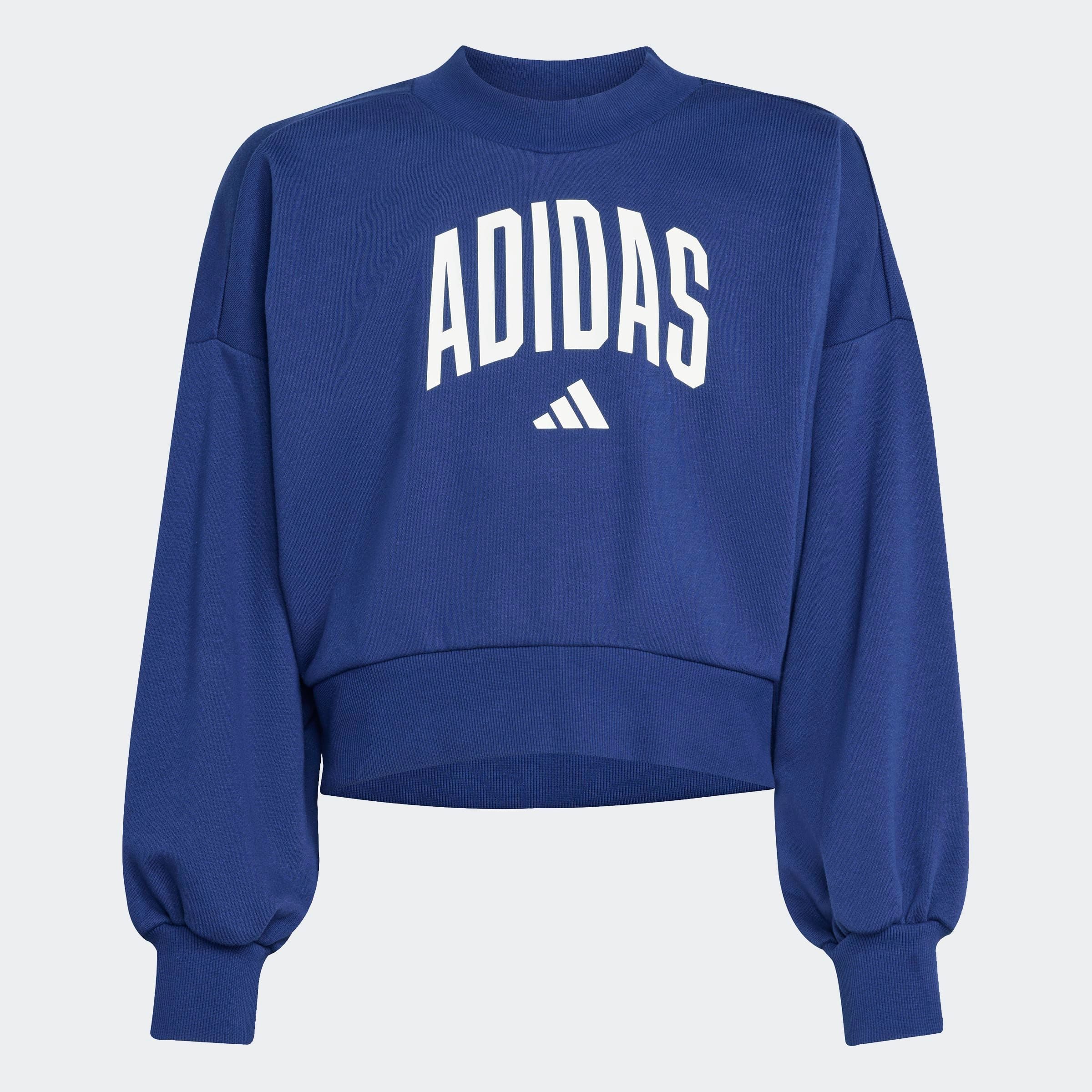 adidas Sportswear Sweatshirt SEASONALS ESSENTIALS COLLEGIATE TYPOGRAPHY CREWNECK KIDS sportlicher Stil, ohne Verschluss, mit Rundhalsausschnitt
