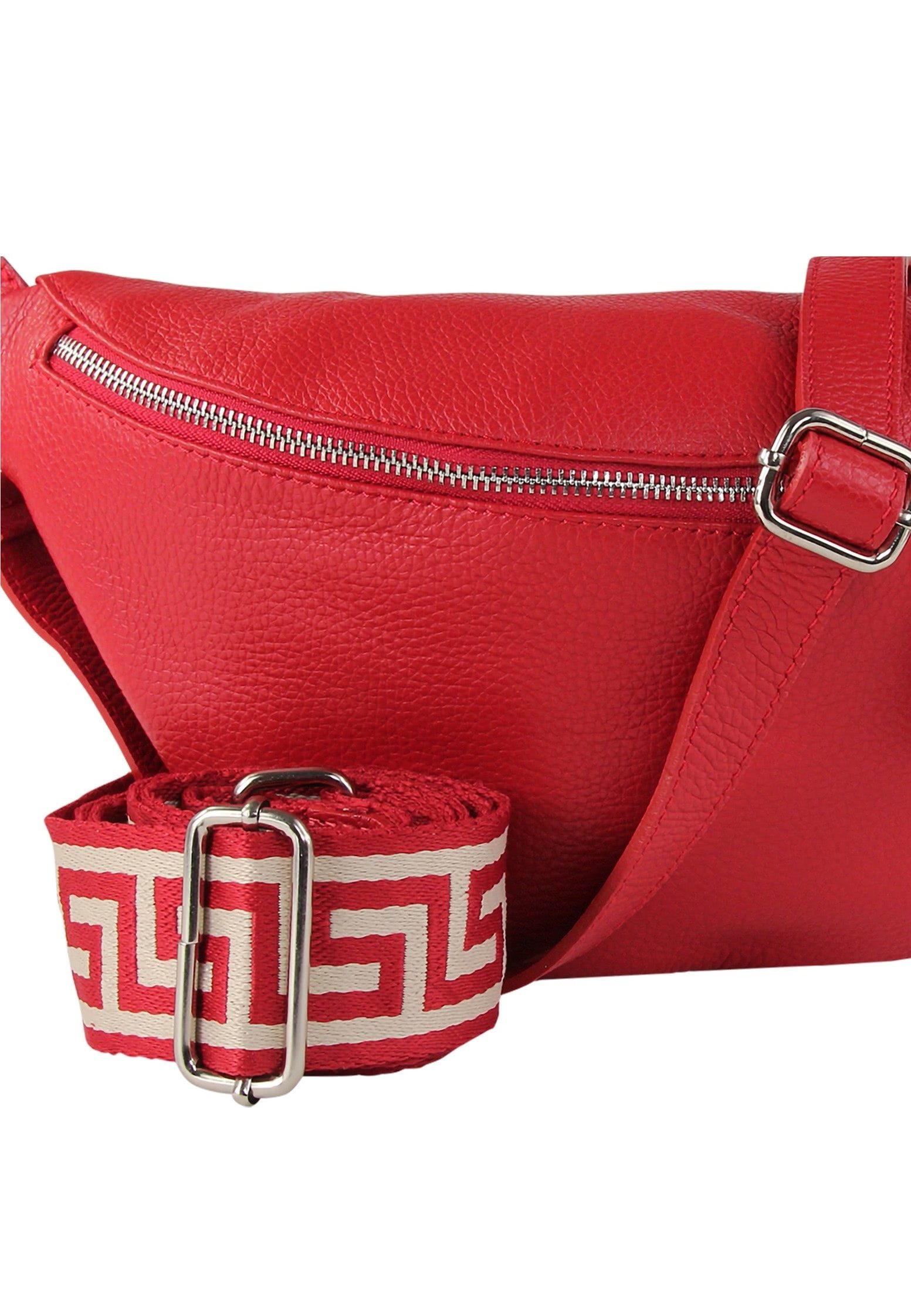 Toscanto Gürteltasche Toscanto rotfarbene Gürteltasche sehr (Gürteltasche), Damen Gürteltasche Echtes Leder, rot