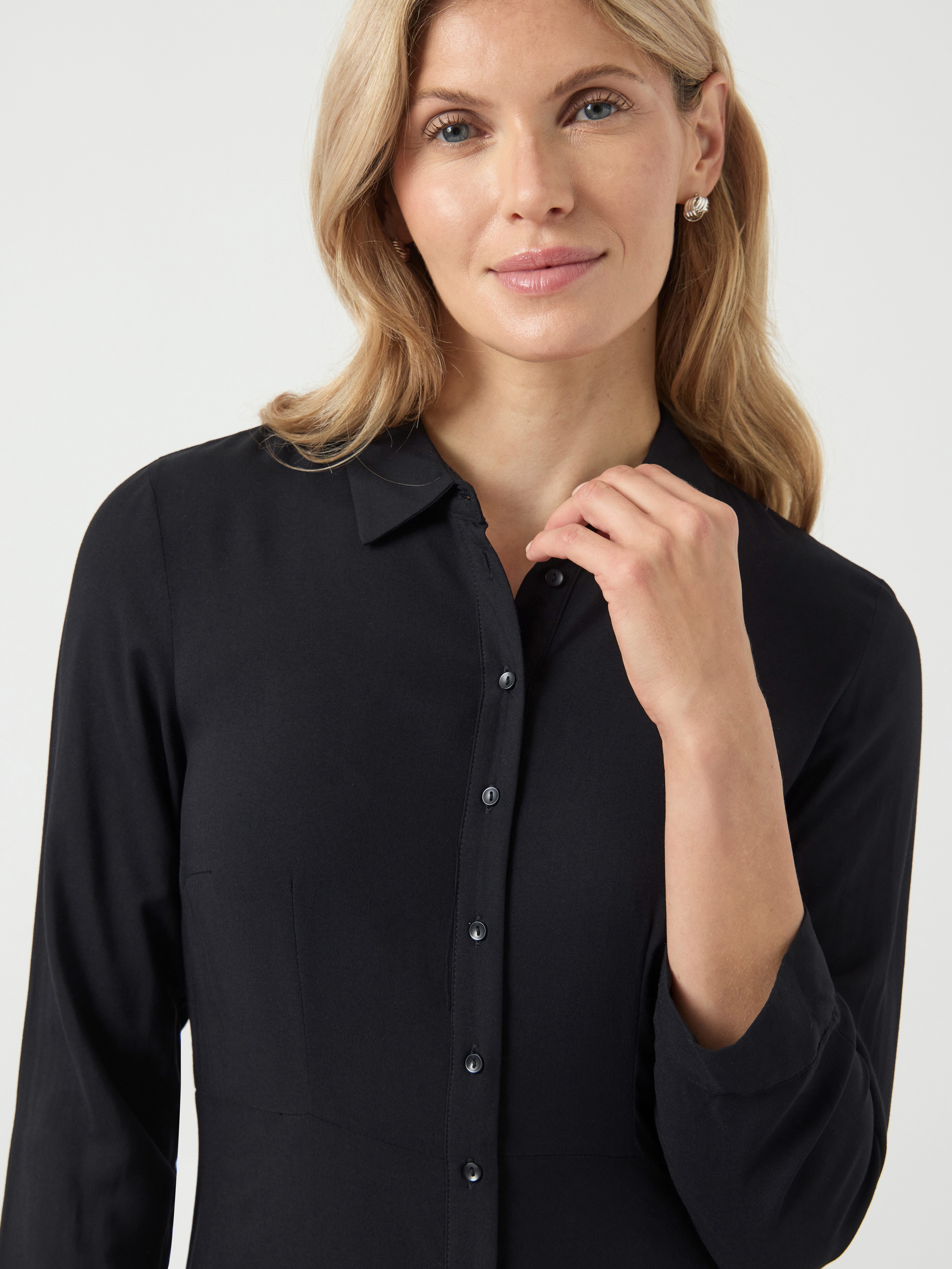 Y.A.S Hemdblusenkleid YASSAVANNA LONG SHIRT DRESS Sommerkleid, mit 3/4 Ärmel