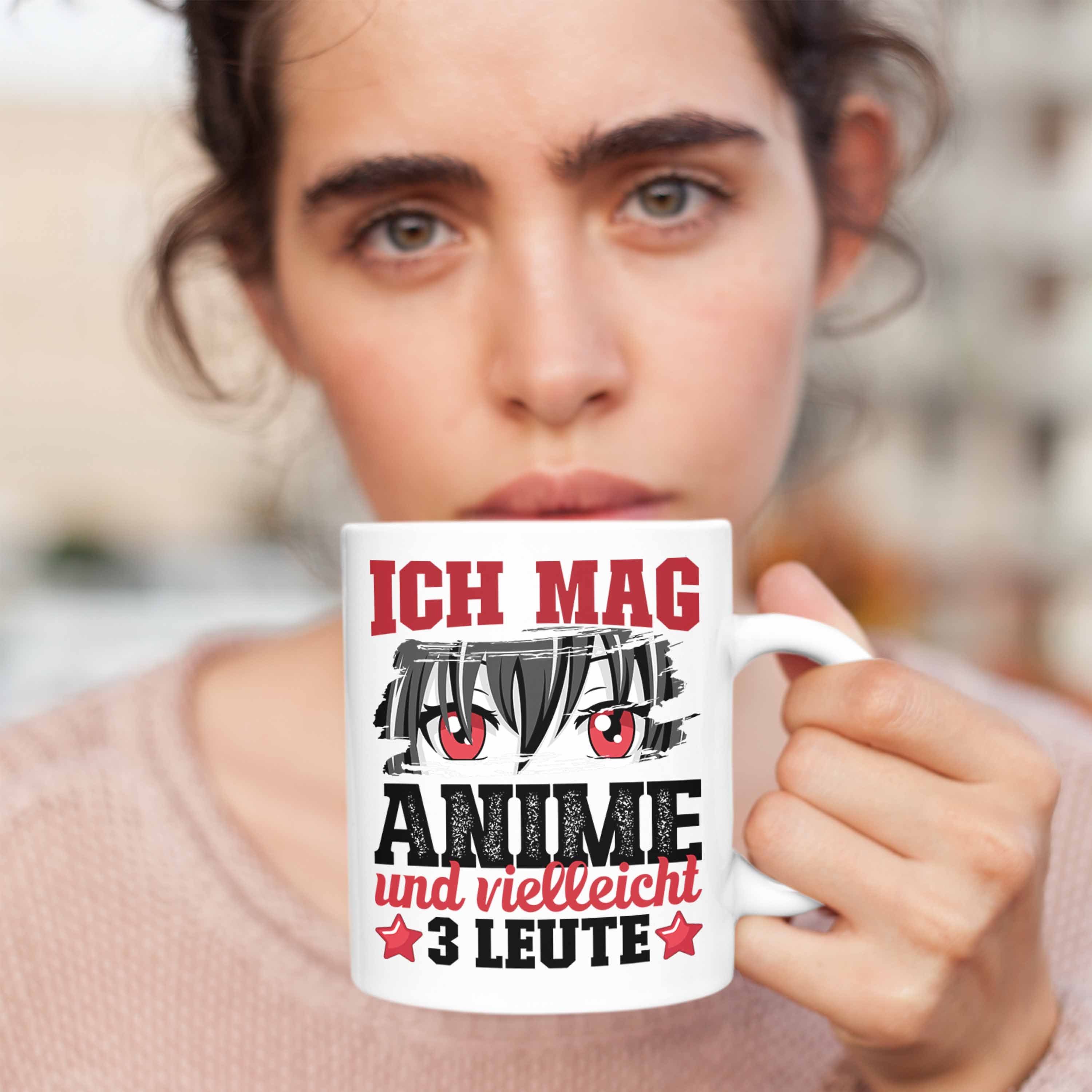 Trendation Tasse Anime Tasse Geschenk Weiss Anime Geschenkidee Ich Anime-Liebhaber Mag Vi Und