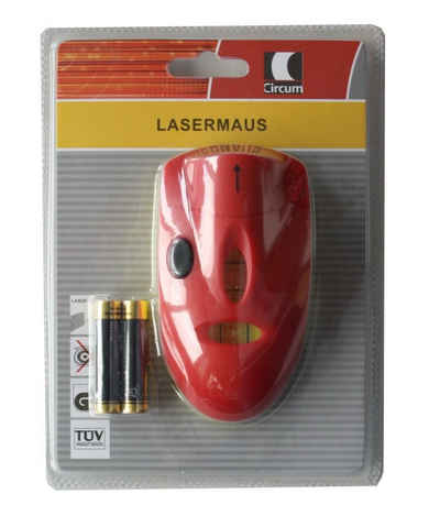 dynamic24 Laserwasserwaage, Lasermaus Wasserwaage Linienlaser + Batterien Messgerät Horizontal Laser Messer