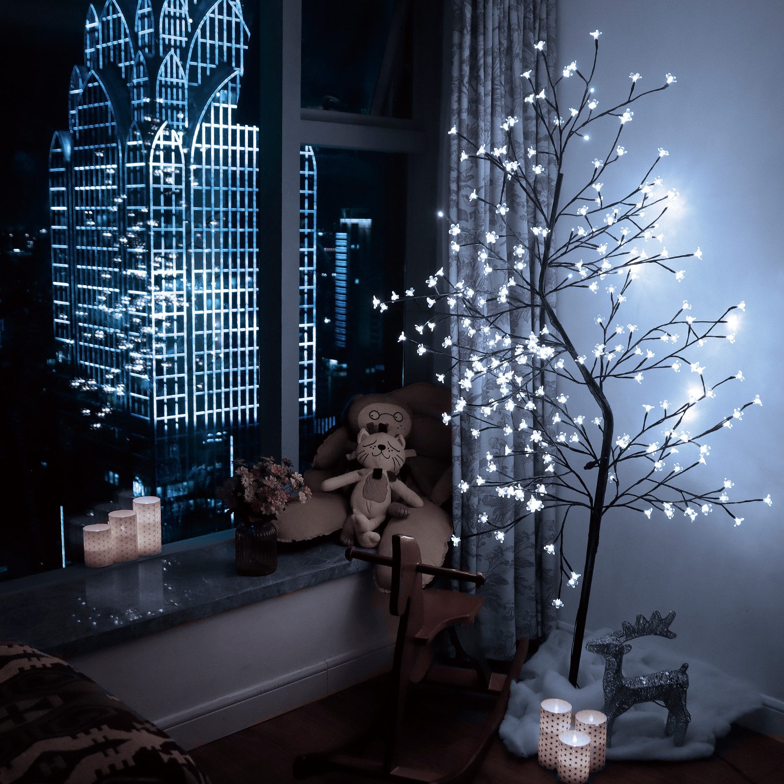 CCLIFE LED Baum Led Lichterbaum Indoor Weihnachtsbaum, Kirschblütenbaum Lic günstig online kaufen