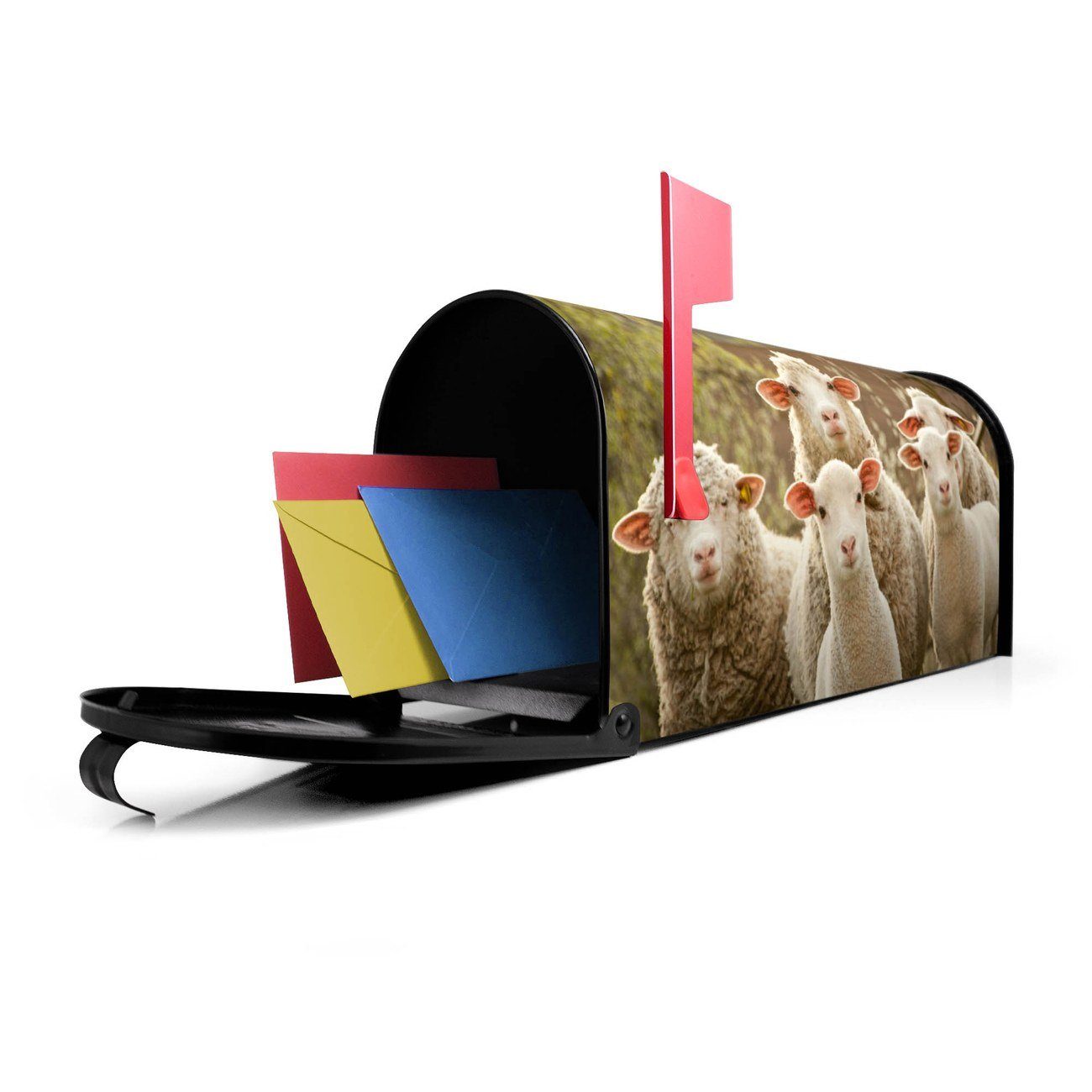(Amerikanischer banjado 17 USA), Amerikanischer Briefkasten Schaffamilie x Briefkasten, 22 x Mississippi aus original cm schwarz 51 Mailbox
