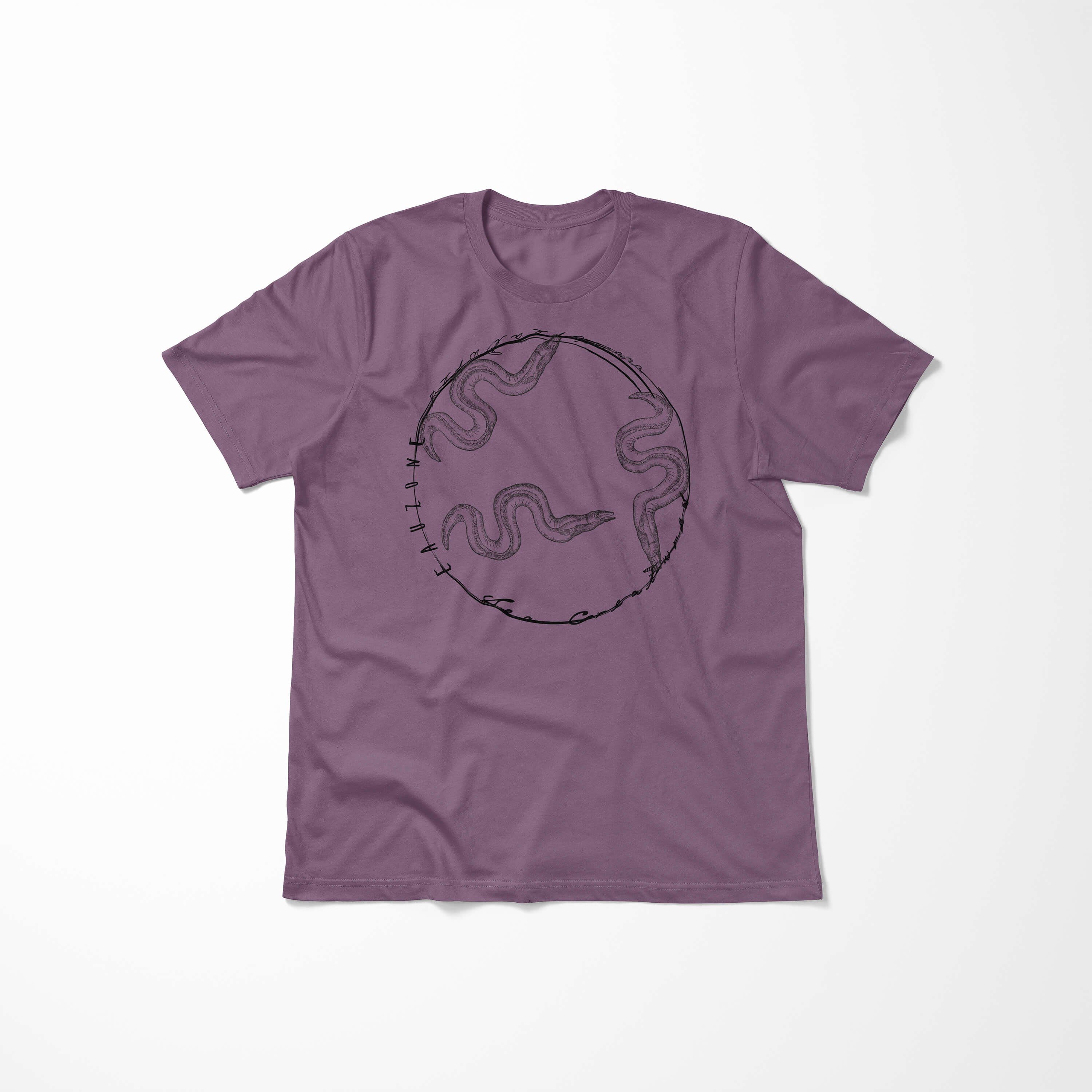 T-Shirt Tiefsee Art / feine T-Shirt Sea und - Creatures, Serie: Shiraz Struktur Schnitt Fische Sea sportlicher Sinus 093