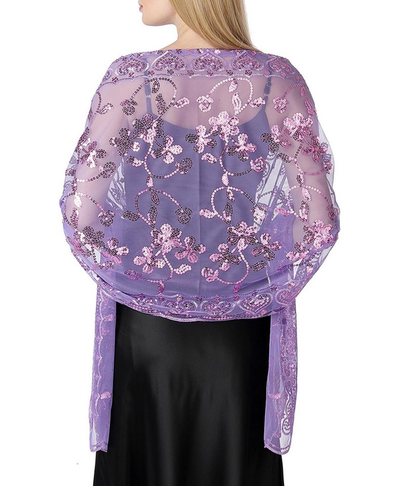 Zaewry Modeschal Schals und Tücher für Abendkleider – Elegante, transparente Damen, Jahre mit Blumenmuster, ideal für Hochzeiten