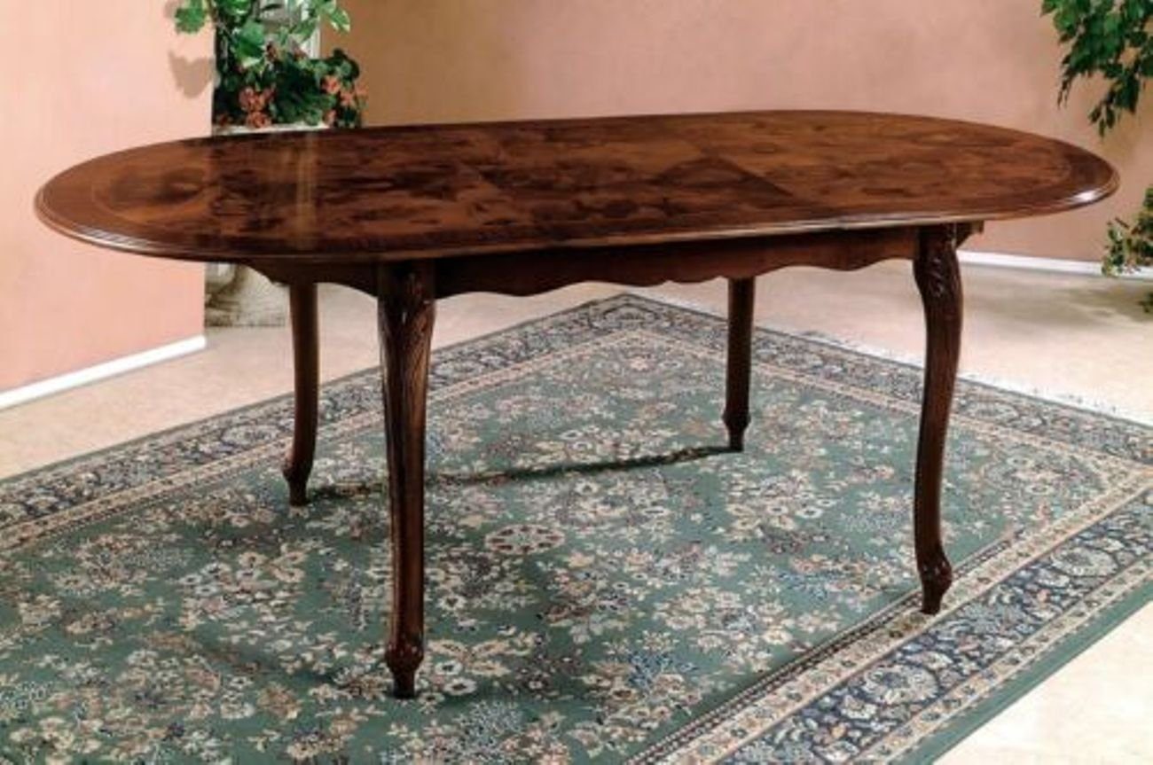 Massivholz Tische Holz Ovaler Esstisch, Möbel Tisch Einrichtung JVmoebel Esstisch