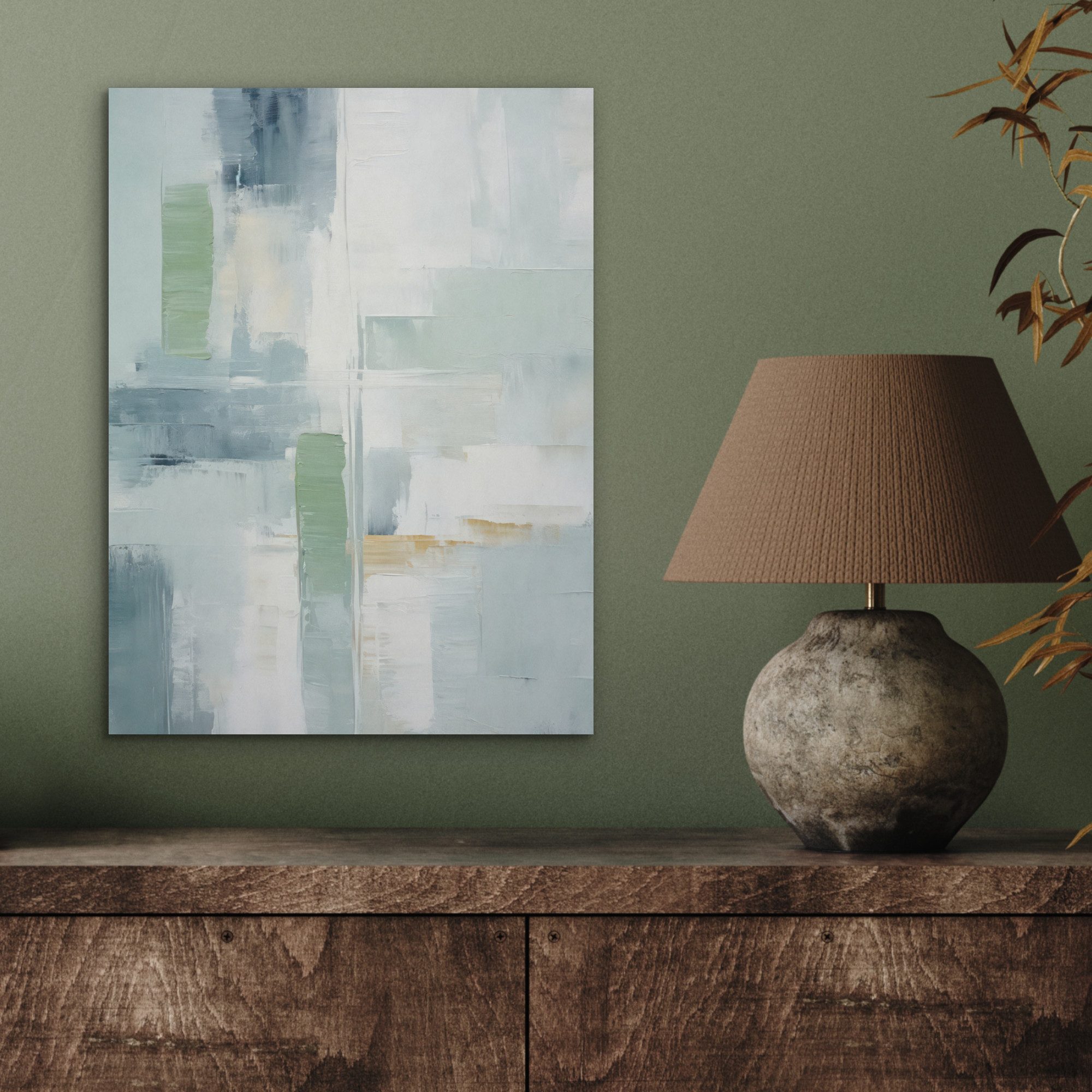 MuchoWow Gemälde Farbe - Moderne Kunst - Abstrakt - Grau, Fotodruck (1 St), Akustikpaneele, Wandpaneele, Schalldämmung, Akustikbilder 30x40 cm