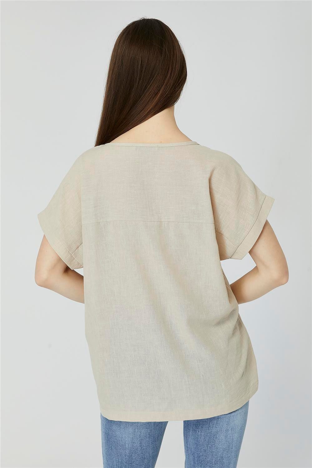 HomeStore Blusentop Ausgeschnittene Bluse