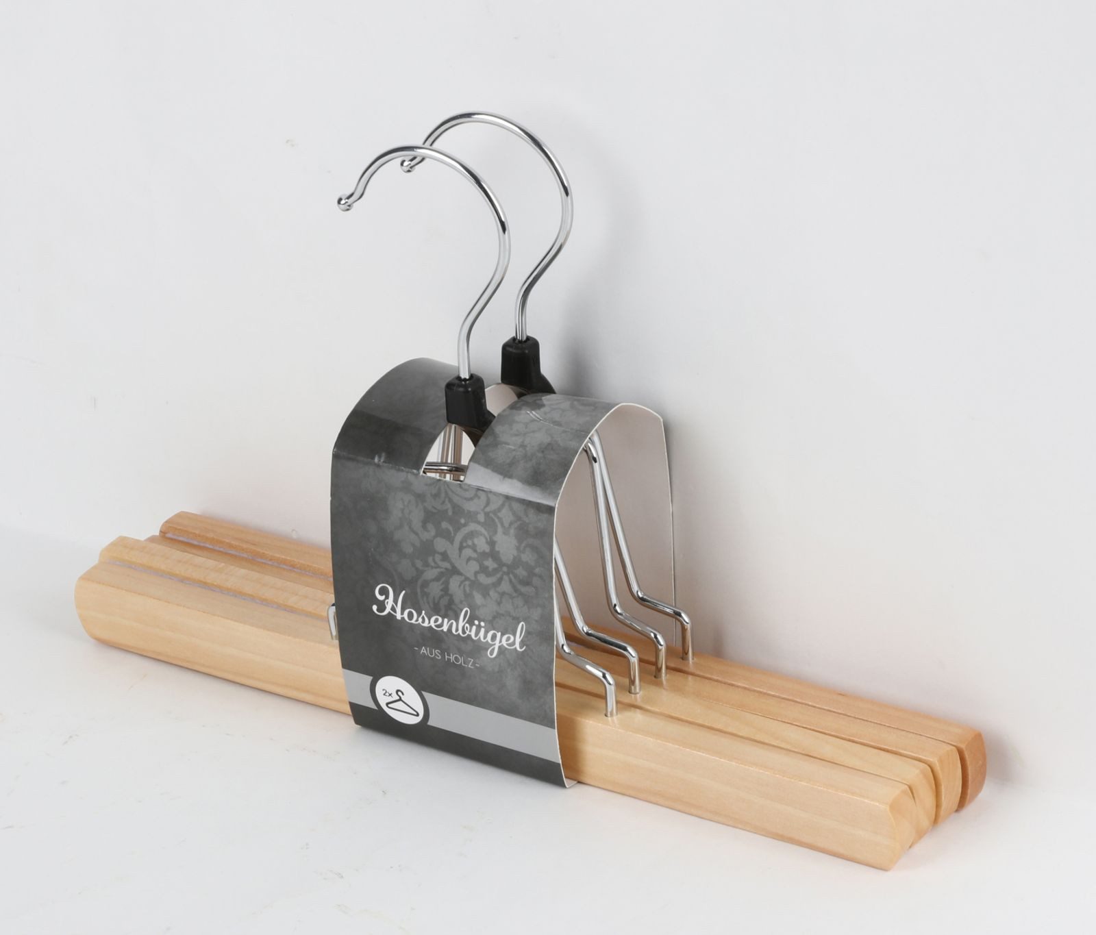 BURI Kleiderbügel 12x 2er-Set Holz-Hosenbügel 24 günstig online kaufen