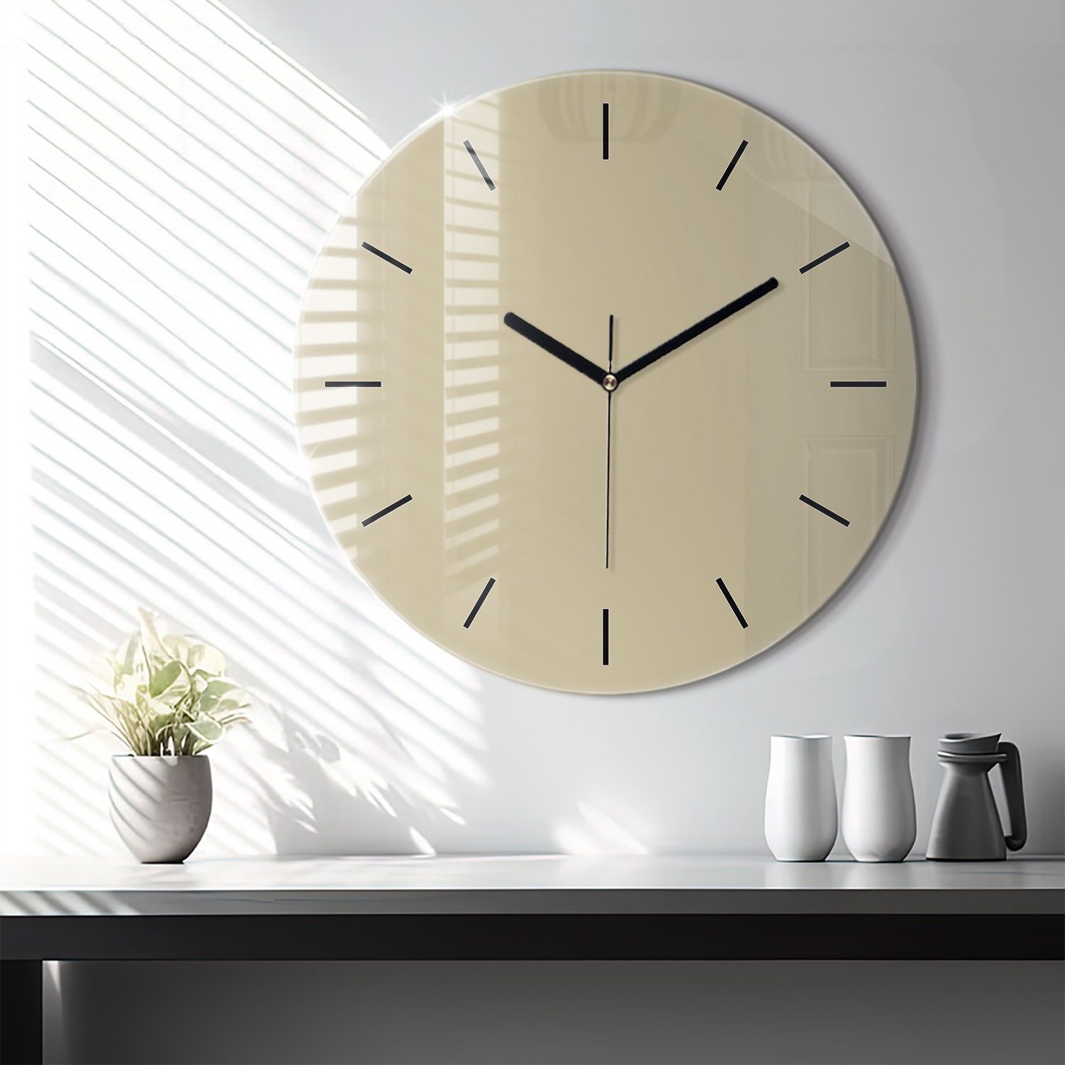 Tulup Wanduhr Wanduhr Glasrunde Uhr Moderne günstig online kaufen