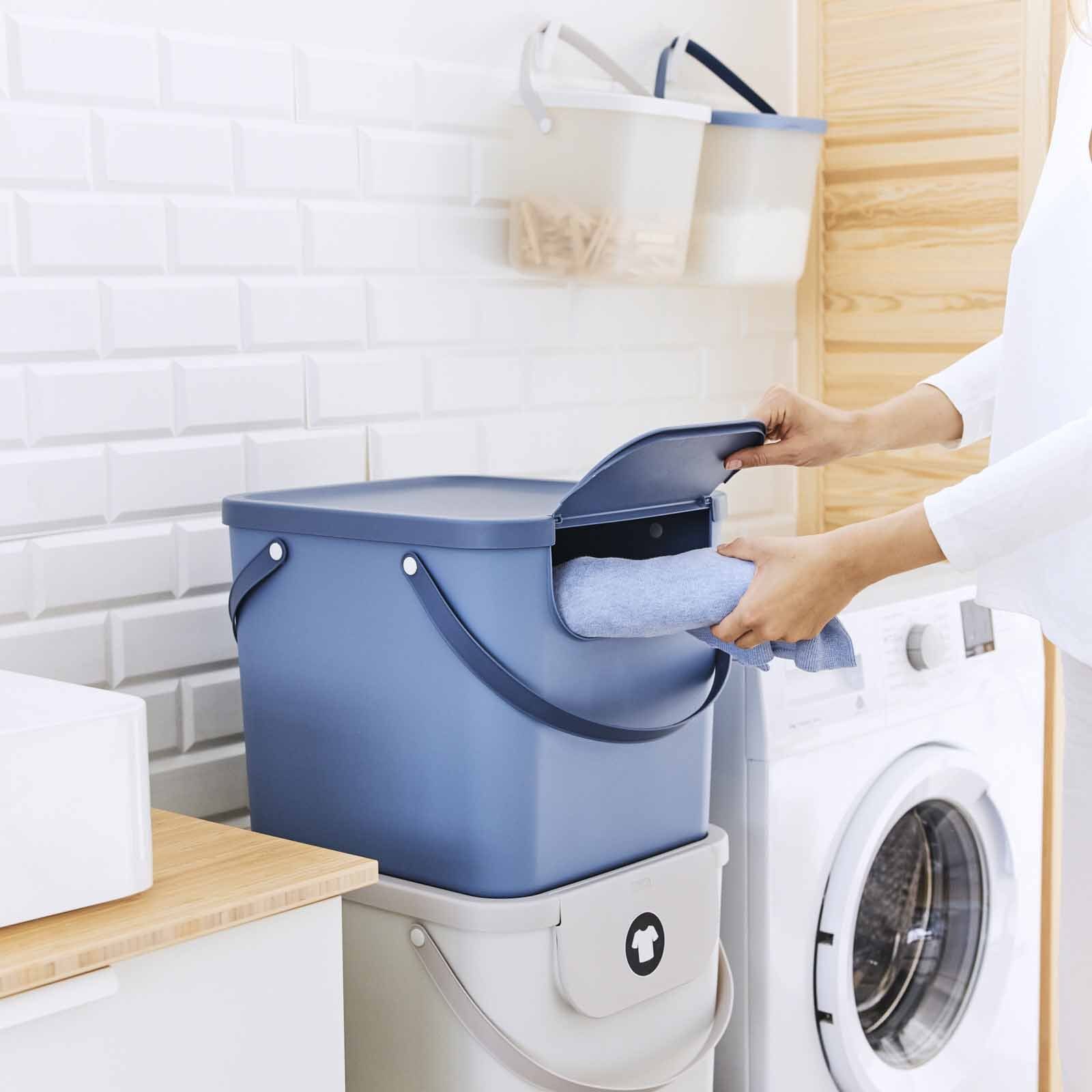 ROTHO Wäschekorb Albula 3er-Set Wäschesammler 40l mit Deckel, Kunststoff (P günstig online kaufen