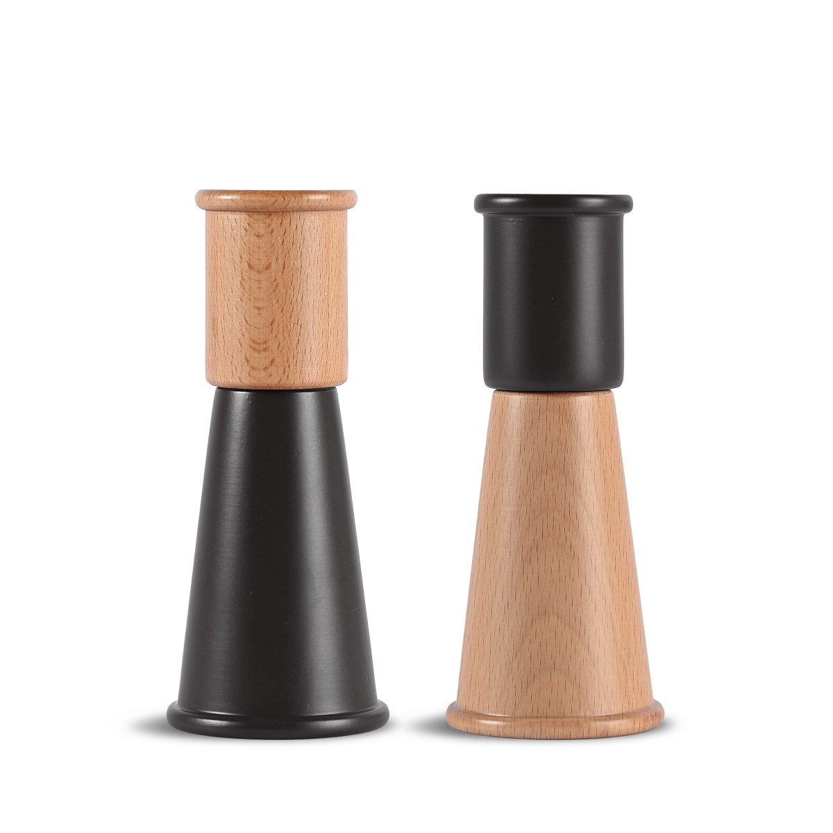 sagaform Salz-/Pfeffermühle Set aus Salz- und Pfeffermühle GURKEN, Keramikmahlwerk, Mahlgrad einstellbar